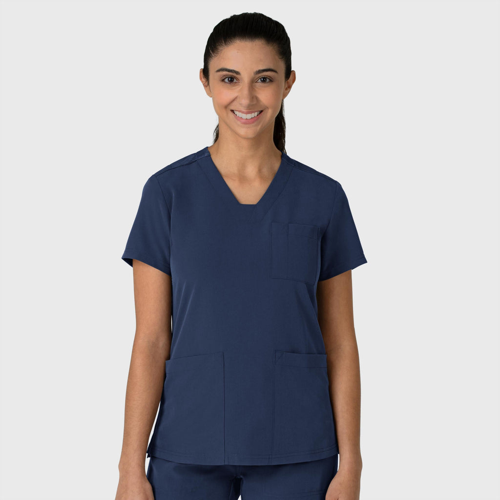 Nova 6132 Flex-n-Reach V-Neck Scrub Top Navy