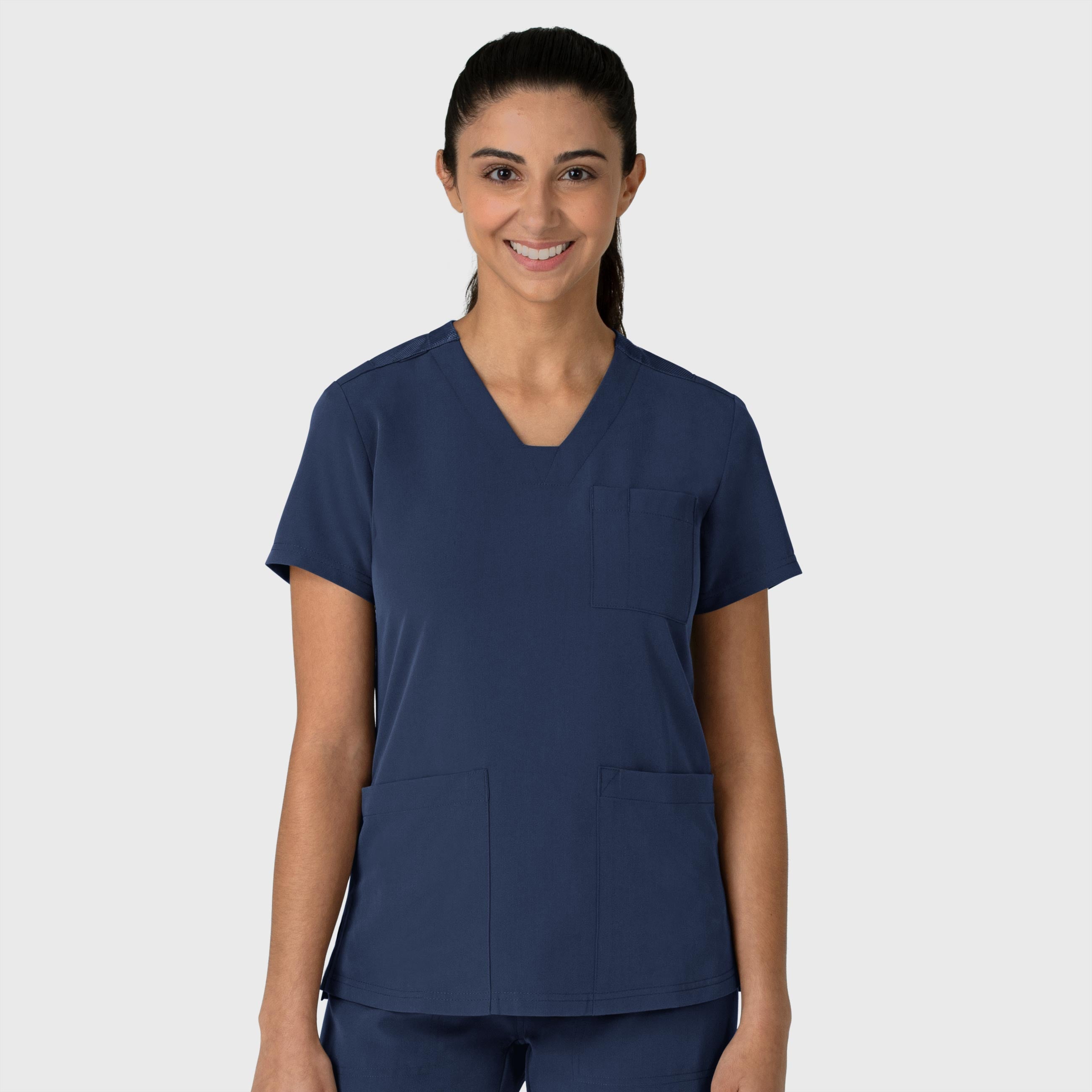 Nova 6132 Flex-n-Reach V-Neck Scrub Top Navy