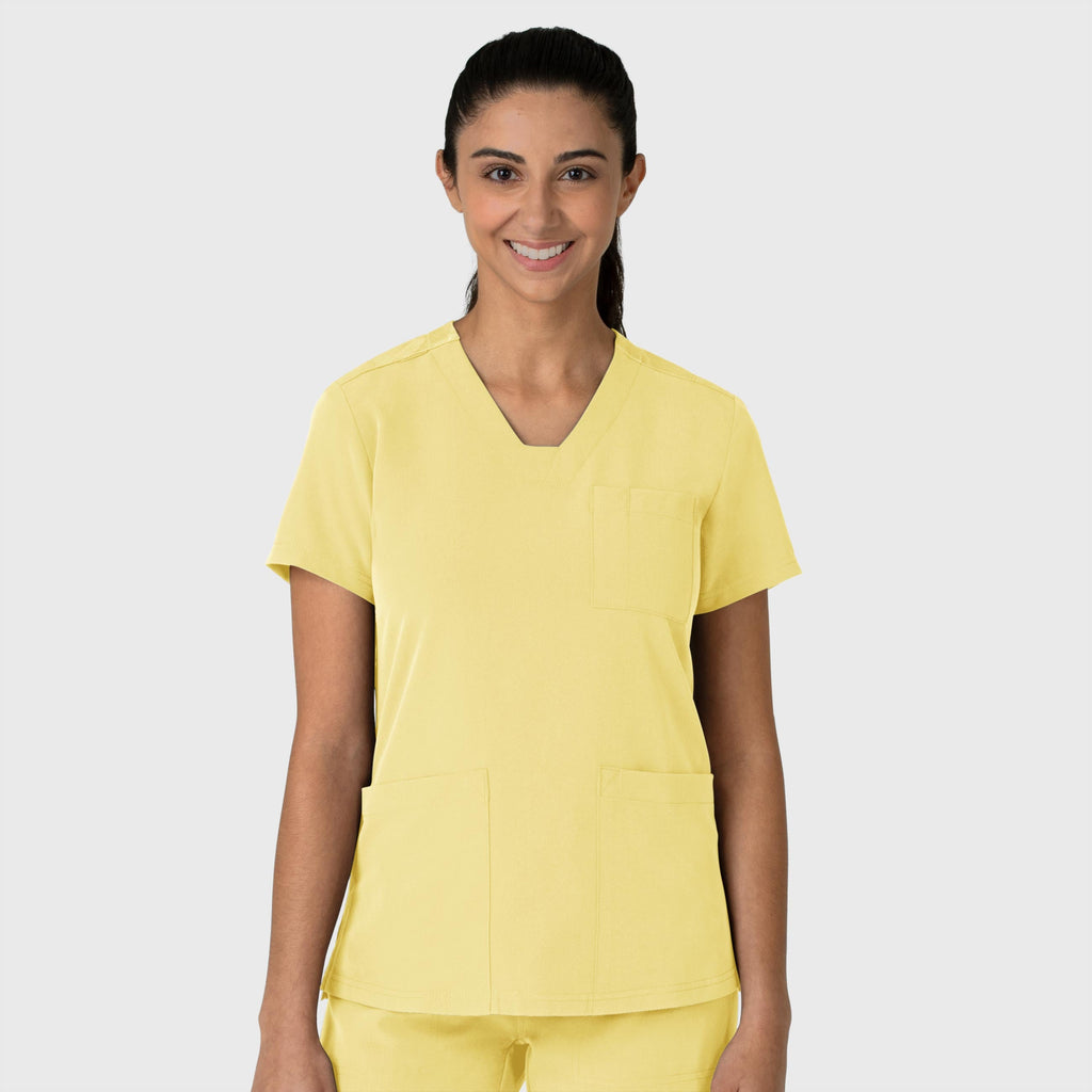 Nova 6132 Flex-n-Reach V-Neck Scrub Top Sunshine Yellow