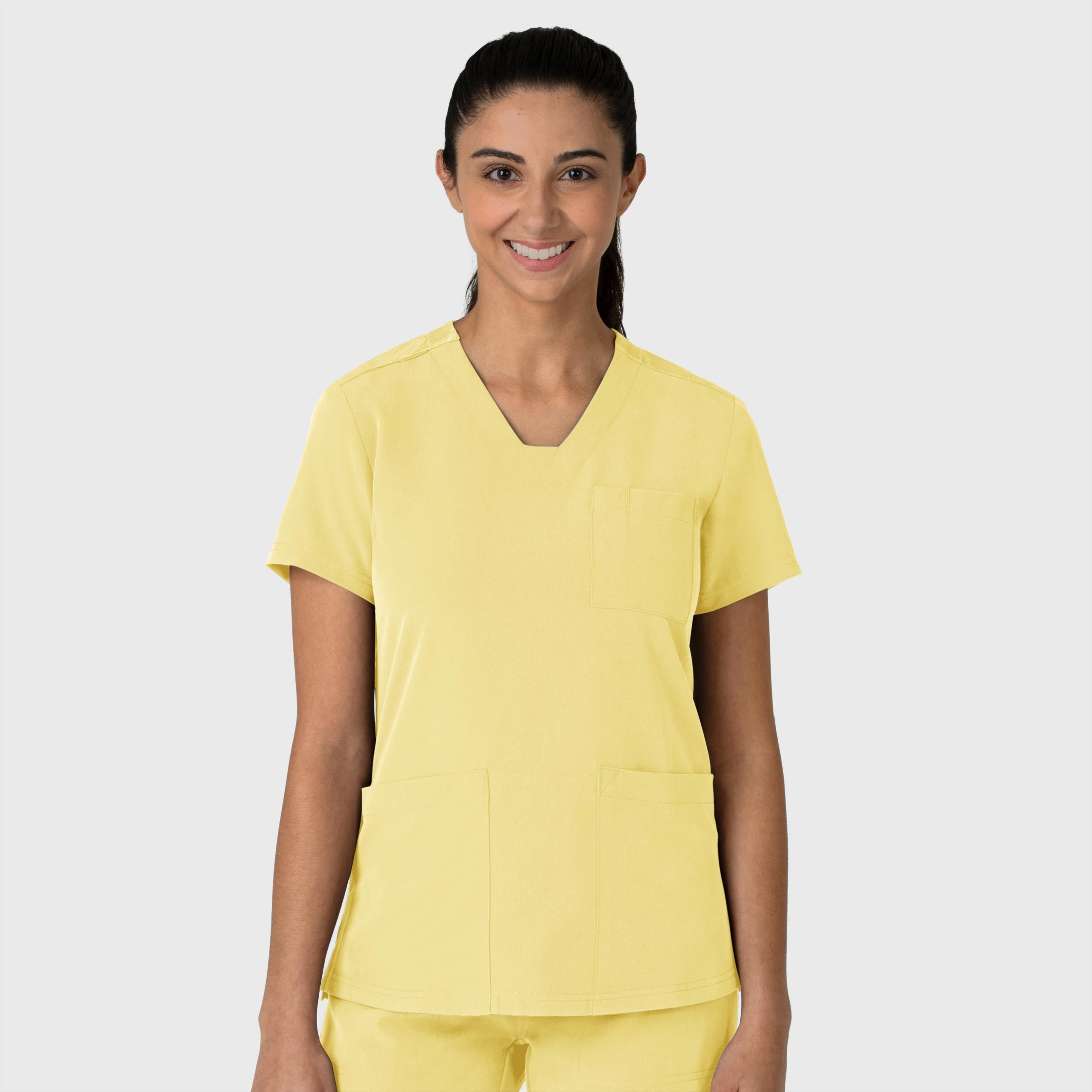 Nova 6132 Flex-n-Reach V-Neck Scrub Top Sunshine Yellow