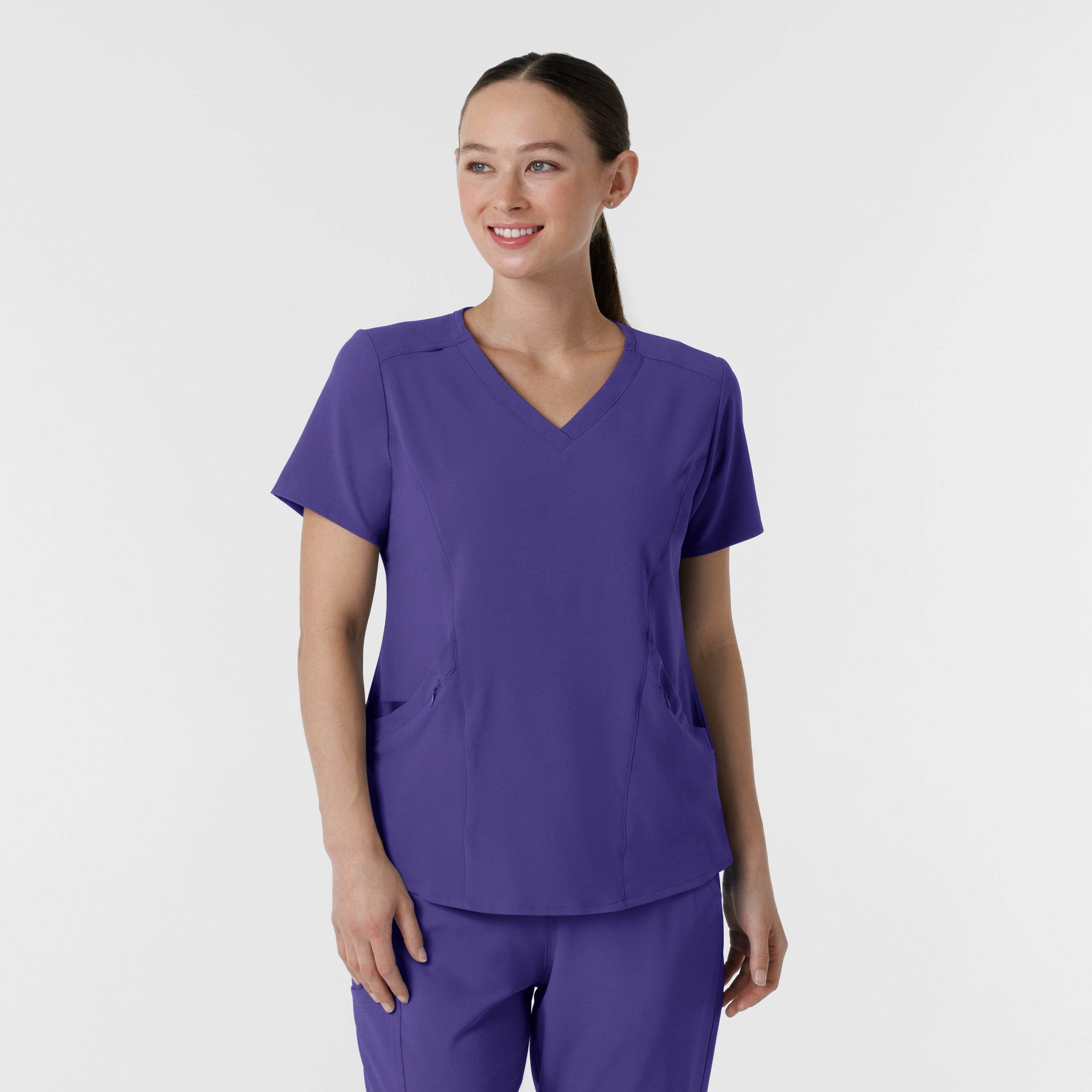 RENEW 6134 V-Neck Scrub Top Grape