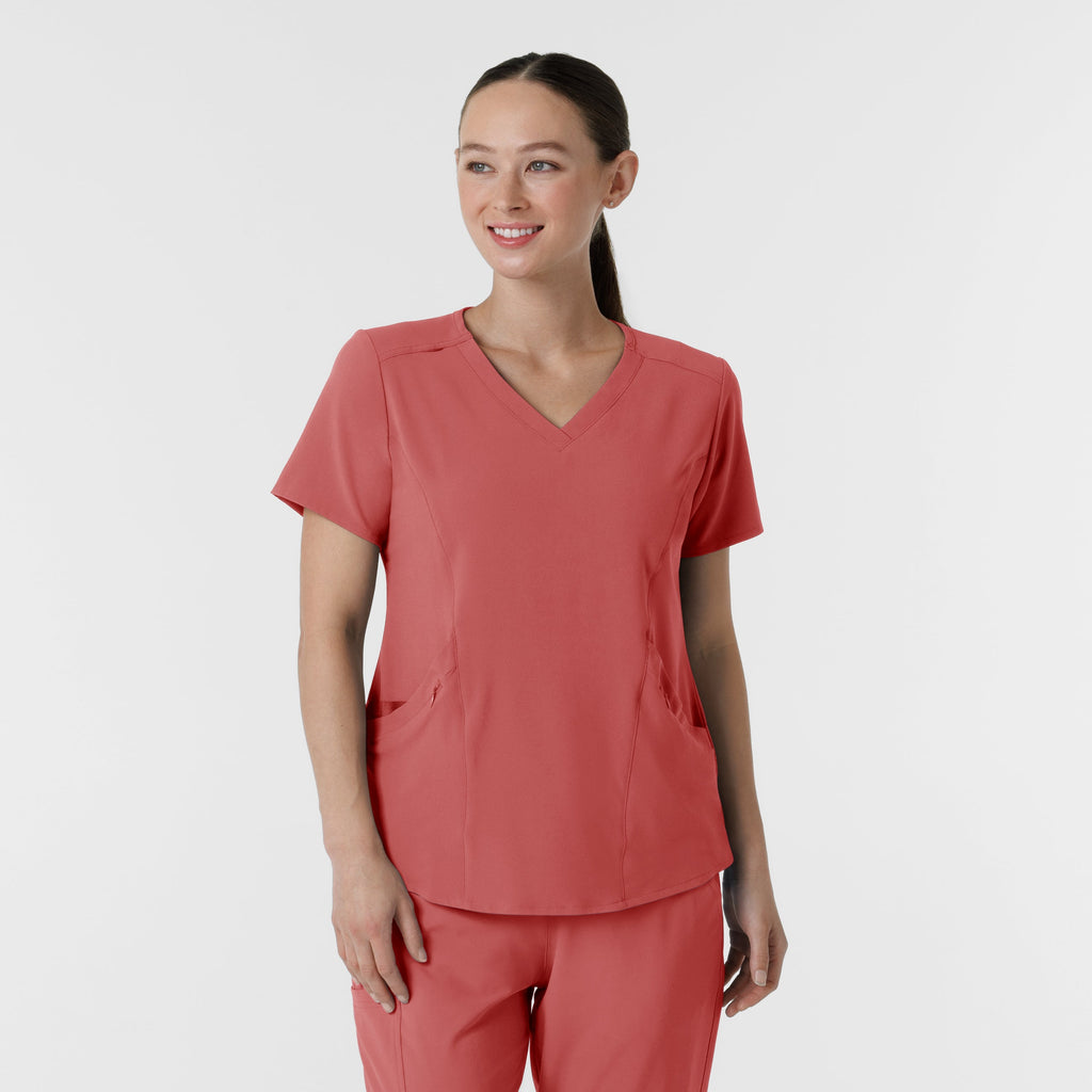 RENEW 6134 V-Neck Scrub Top Mineral Red