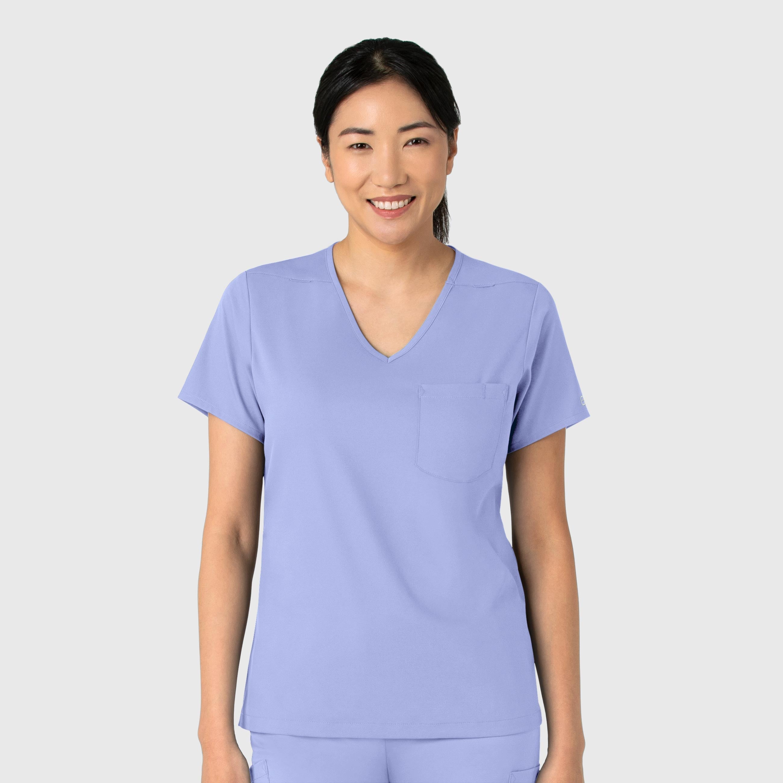 Boundless 6151 Tuck-In Scrub Top Ceil Blue