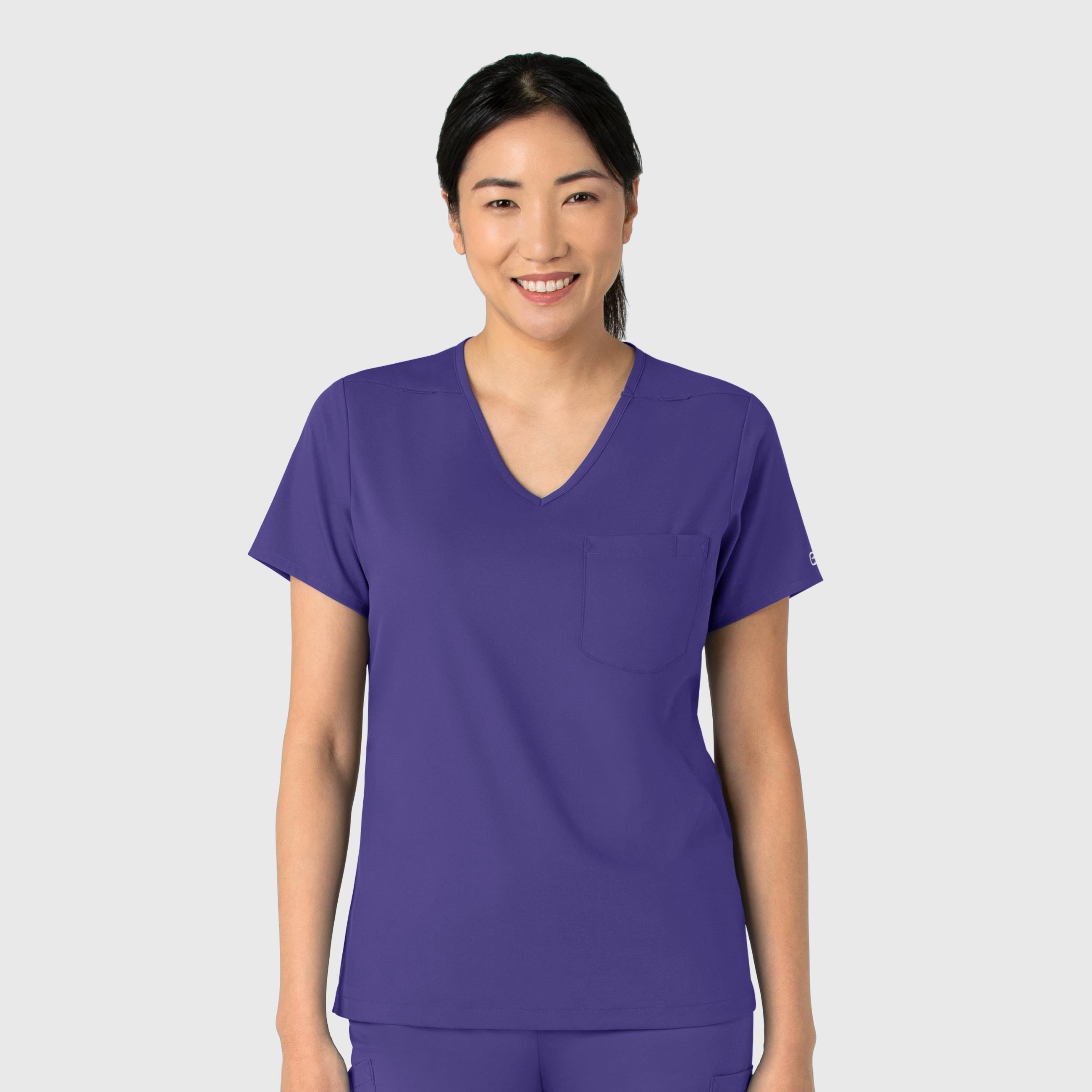 Boundless 6151 Tuck-In Scrub Top Grape