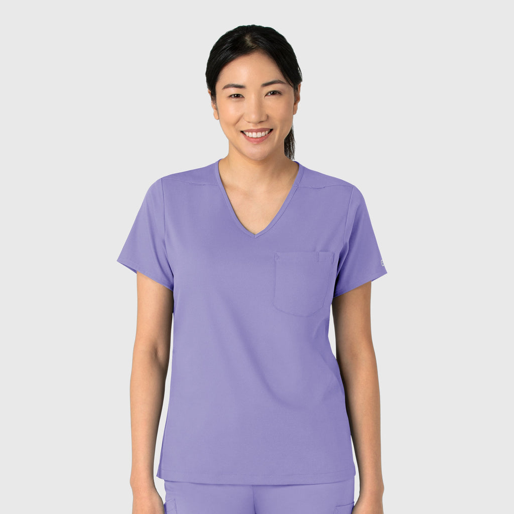 Boundless 6151 Tuck-In Scrub Top Iris Purple