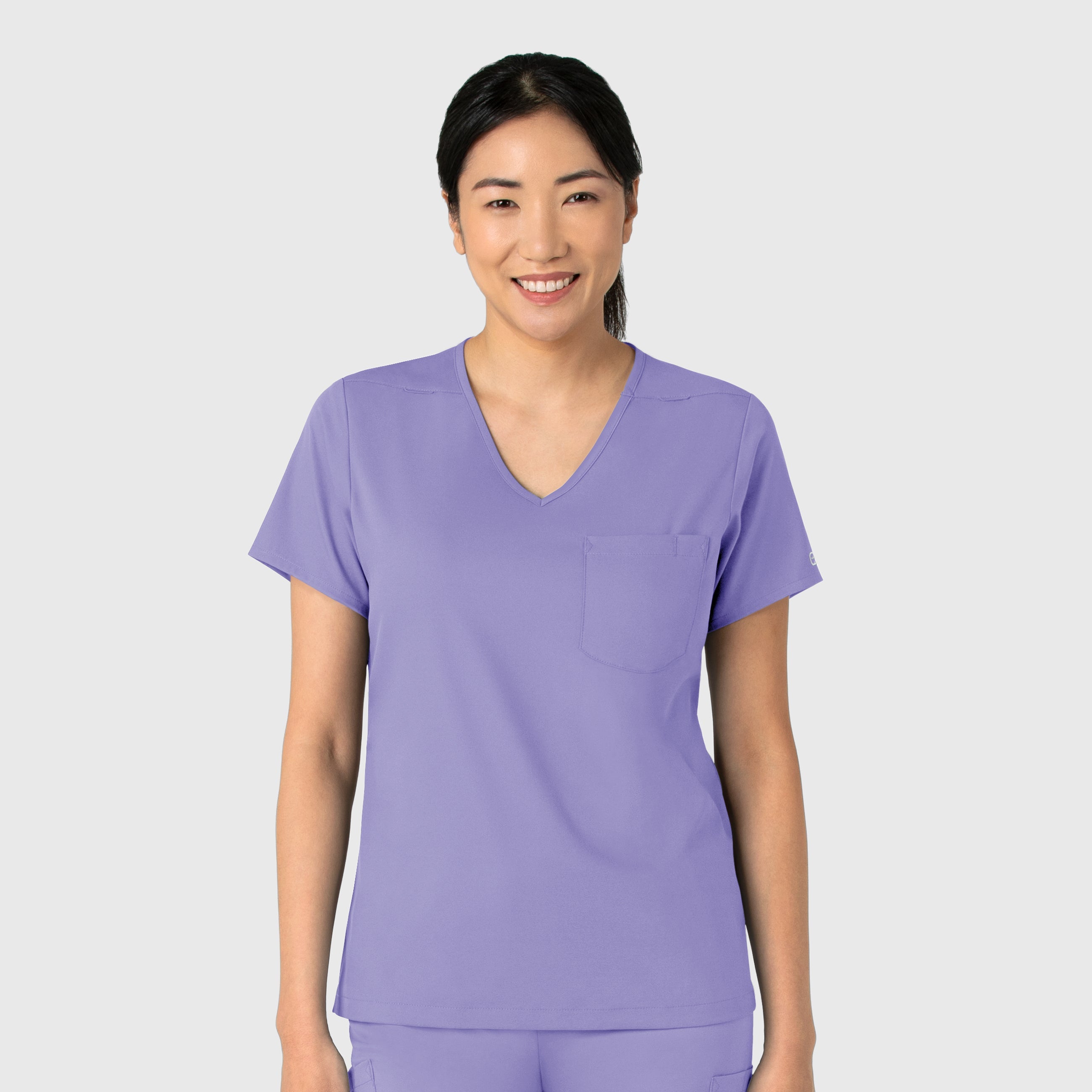 Boundless 6151 Tuck-In Scrub Top Iris Purple