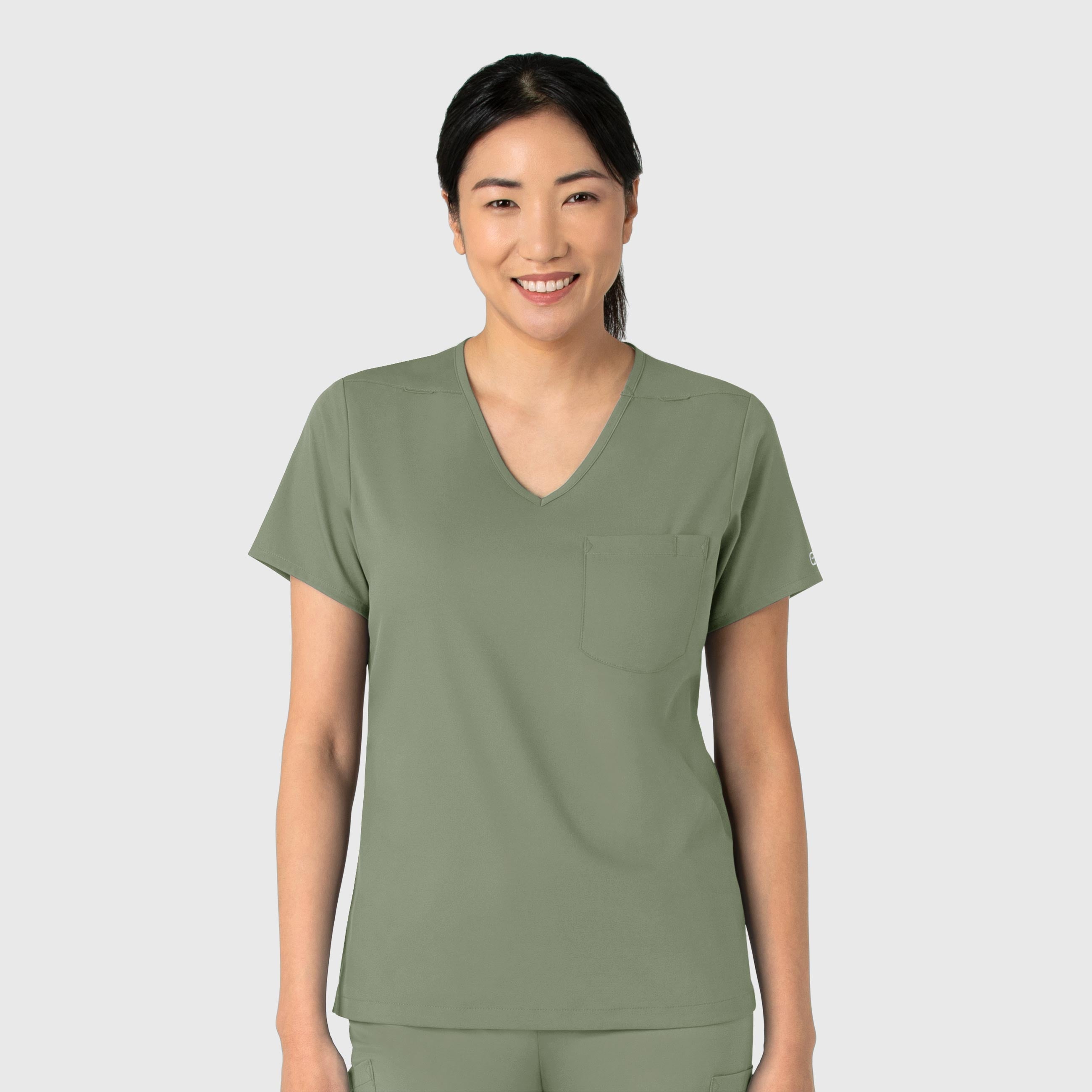Boundless 6151 Tuck-In Scrub Top Sage