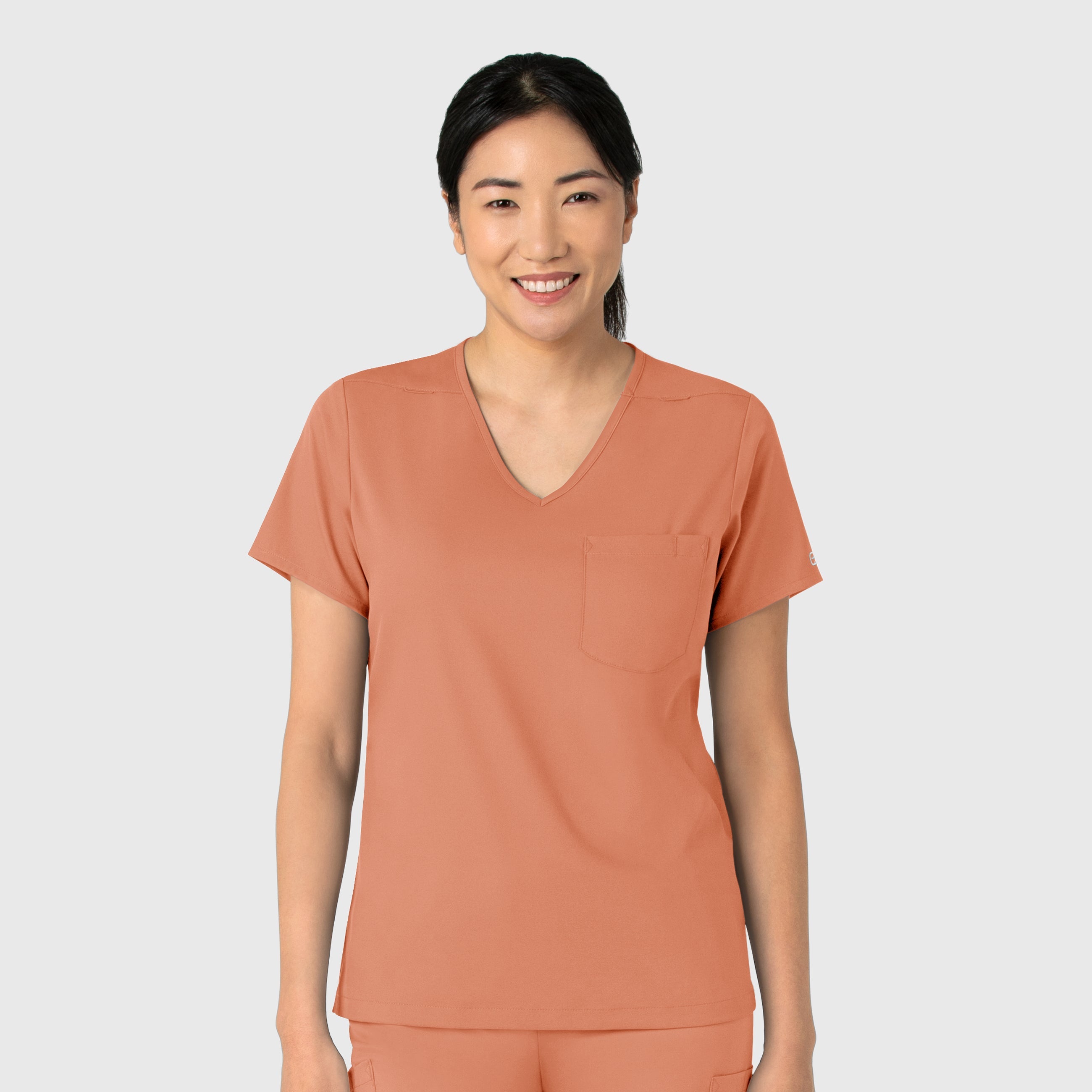 Boundless 6151 Tuck-In Scrub Top Terracotta