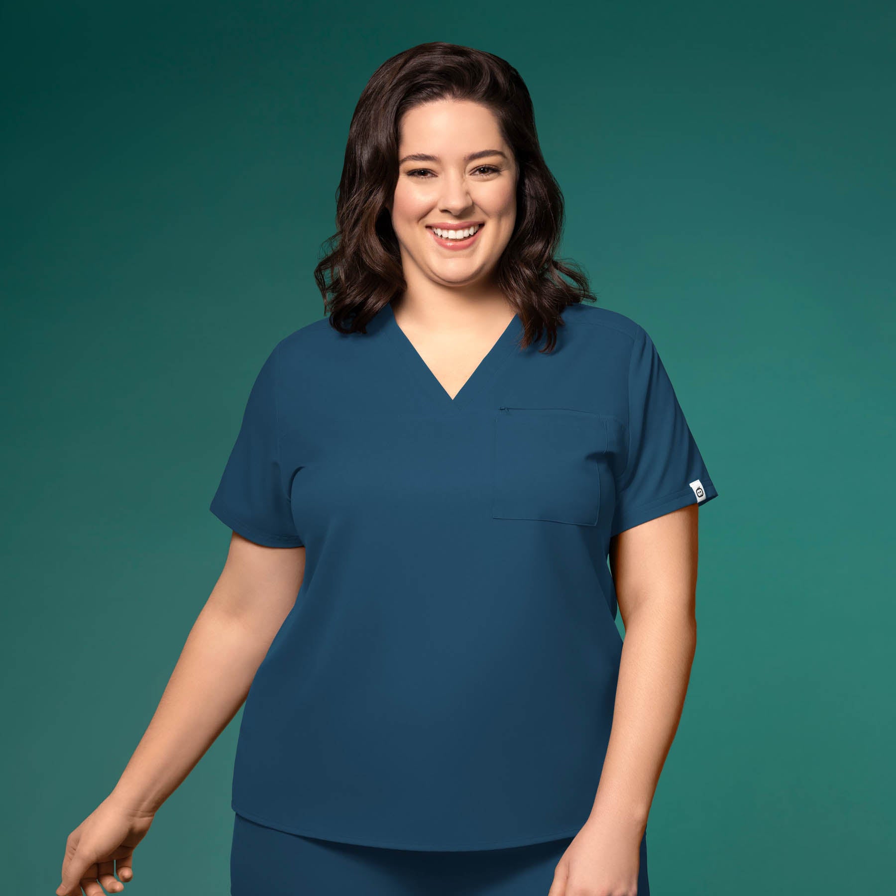 Thrive 6222 V-Neck Tuck-In Scrub Top Caribbean Blue
