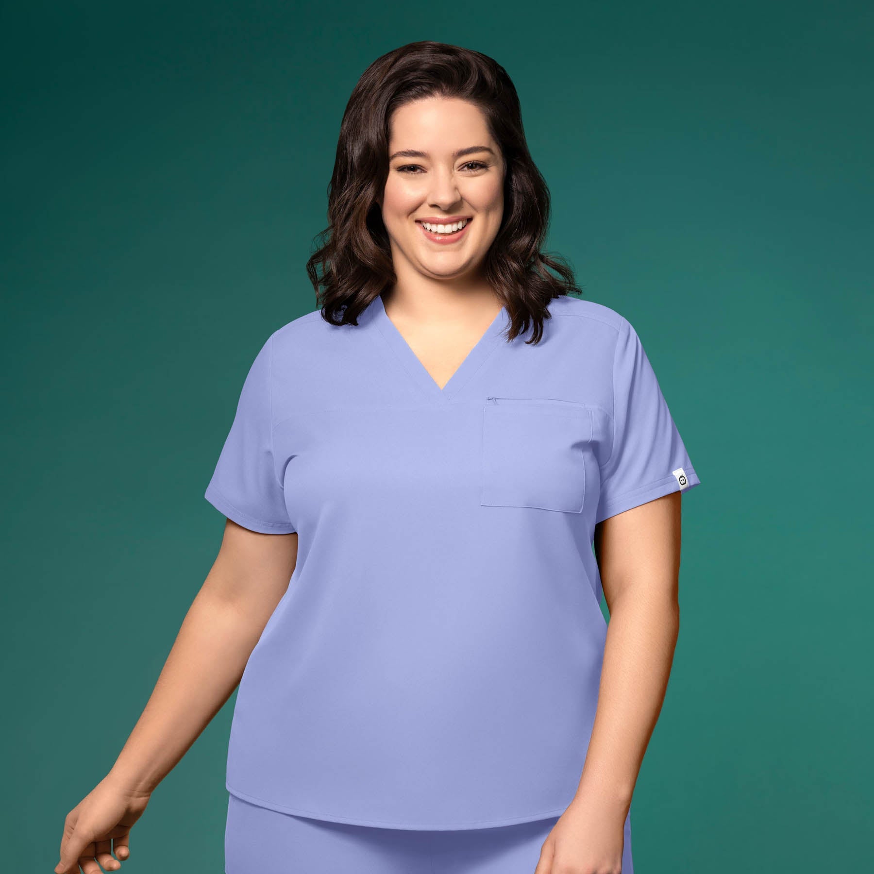 Thrive 6222 V-Neck Tuck-In Scrub Top Ceil Blue