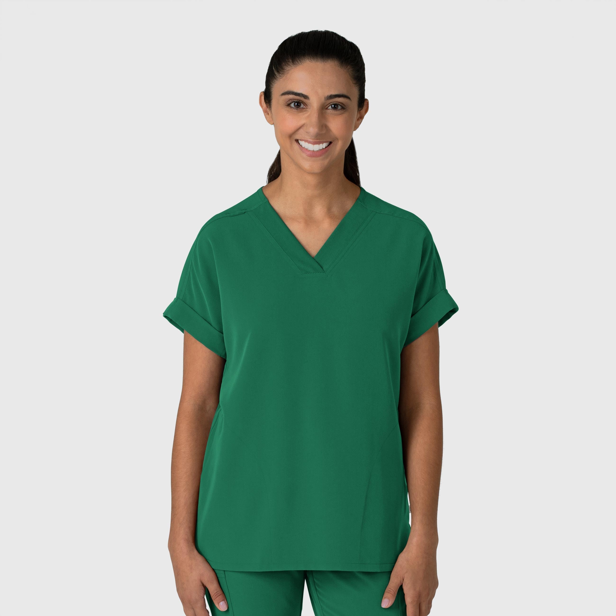 Nova 6232 Drop Shoulder Boxy Scrub Top Hunter