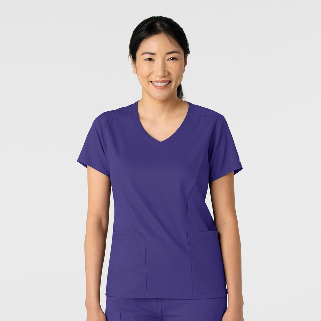 Boundless 6251 2-Pocket V-Neck Scrub Top Grape