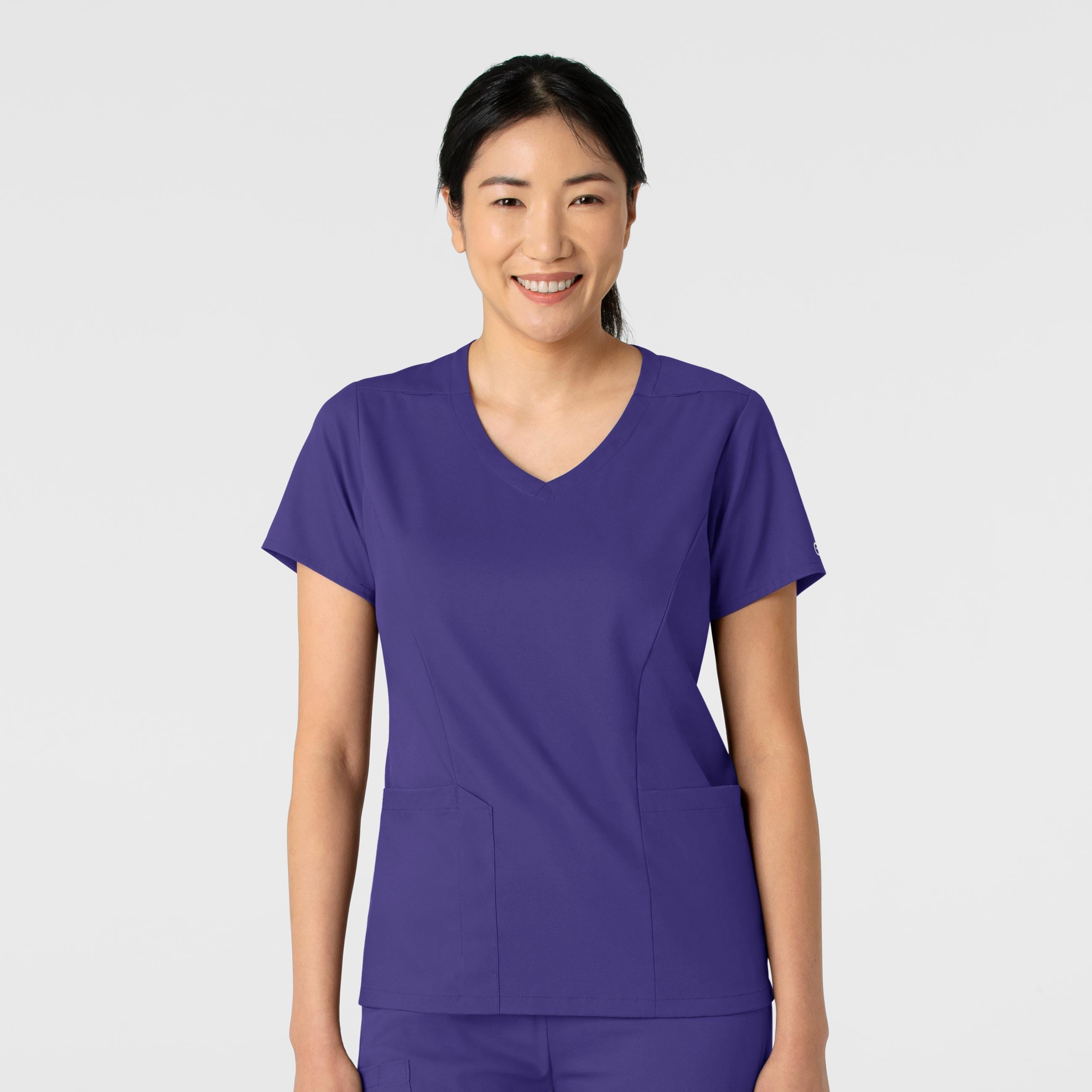 Boundless 6251 2-Pocket V-Neck Scrub Top Grape