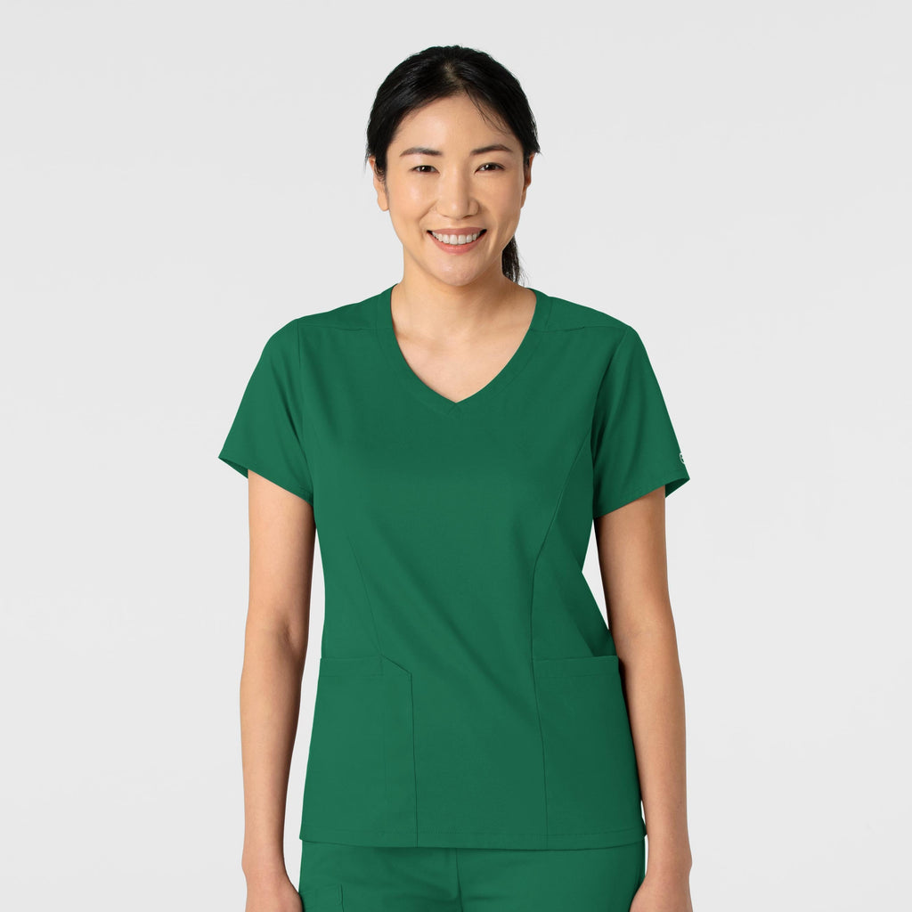 Boundless 6251 2-Pocket V-Neck Scrub Top Hunter