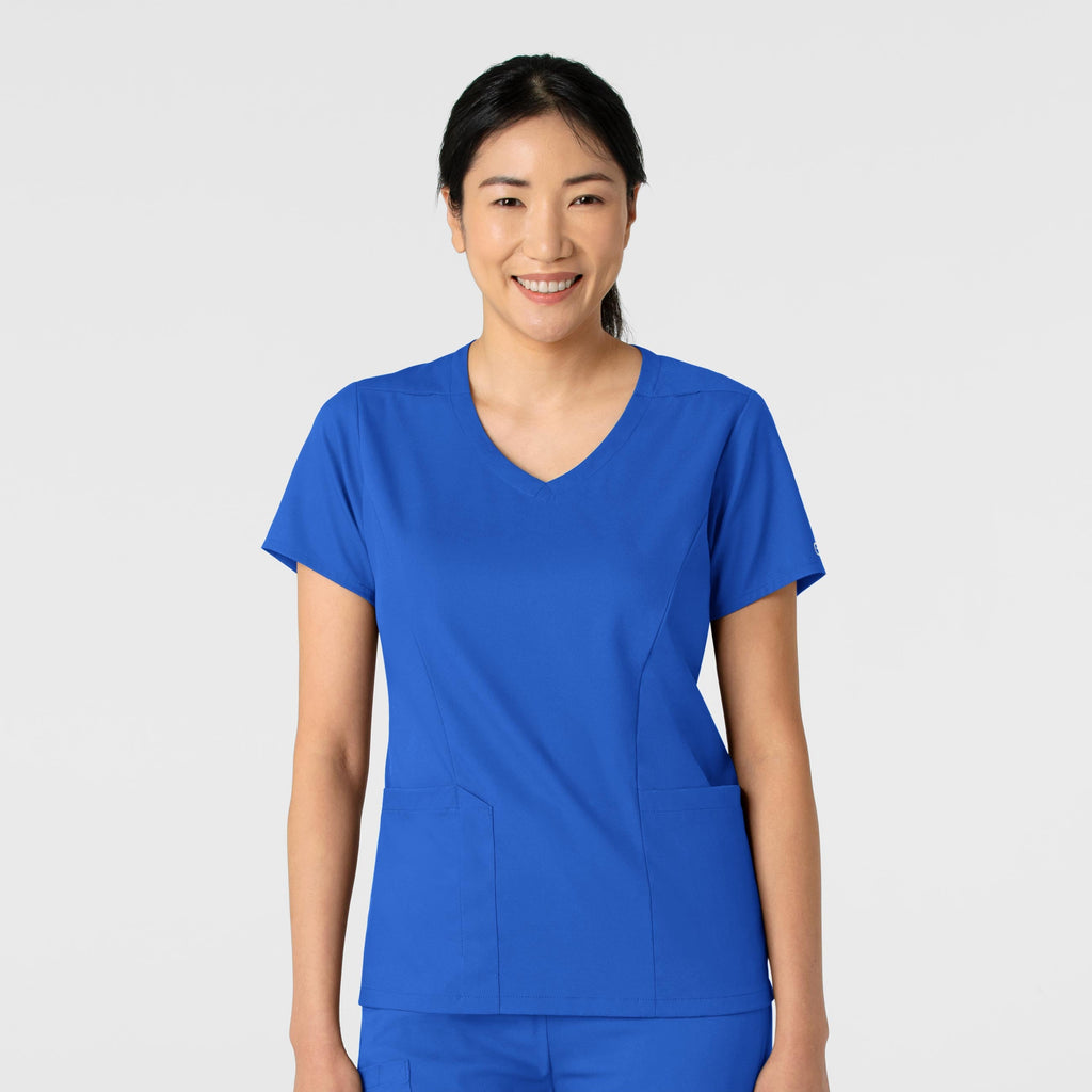 Boundless 6251 2-Pocket V-Neck Scrub Top Royal