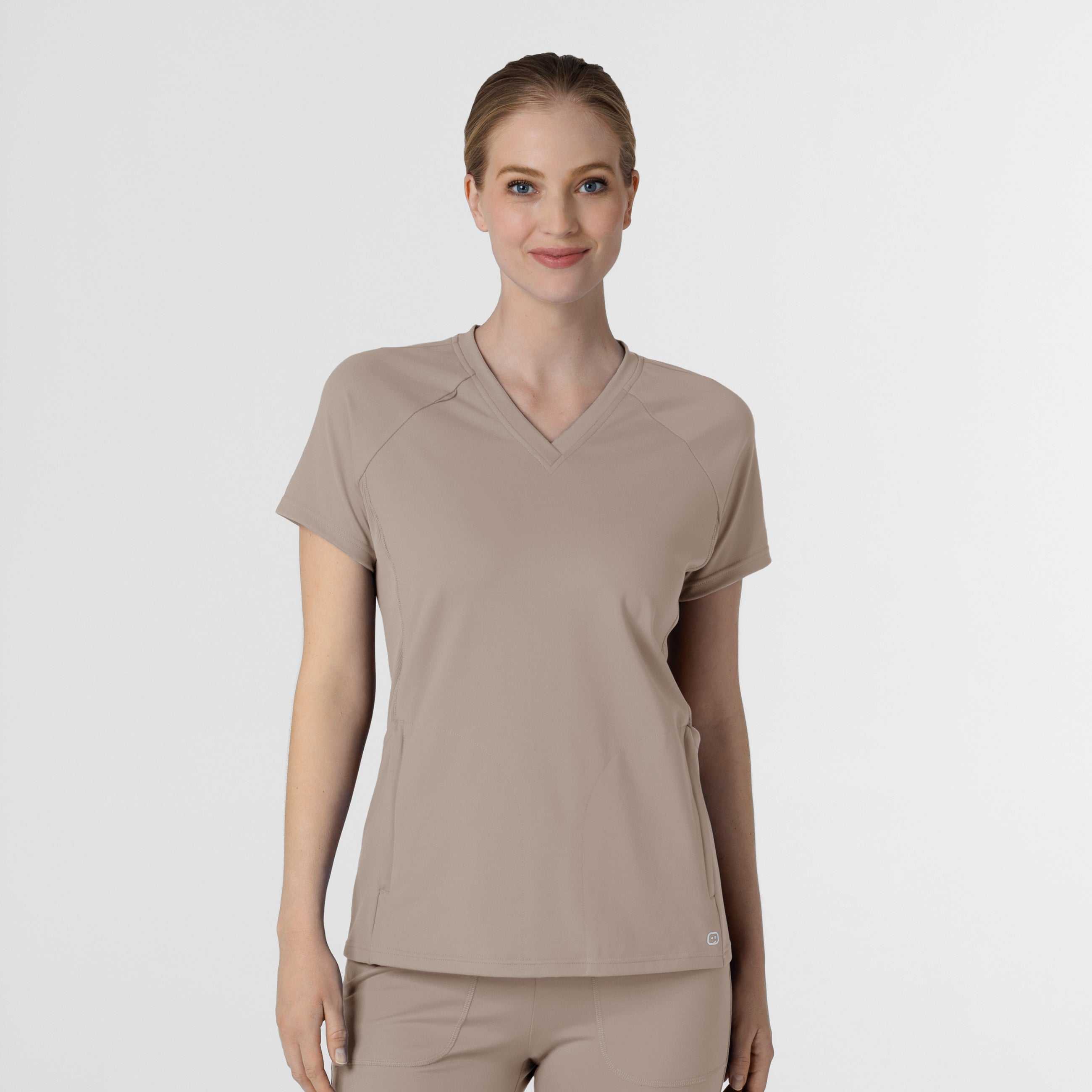 RENEW 6259 Knit Flex-n-Reach V-Neck Raglan Scrub Top Haze