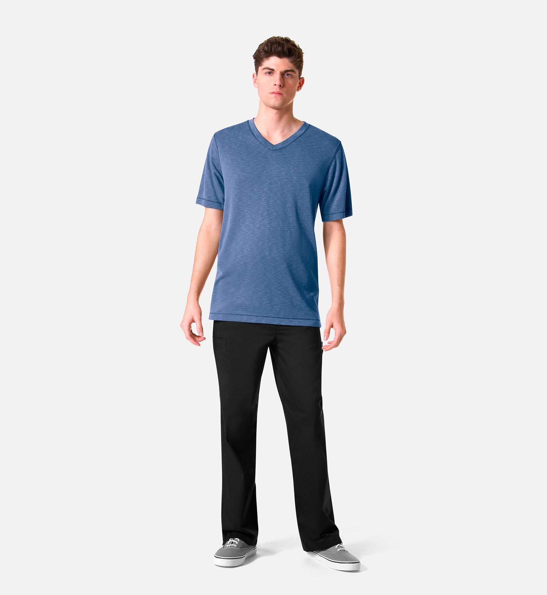 Knit 6409 Men's Short Sleeve Modal Tee Blue