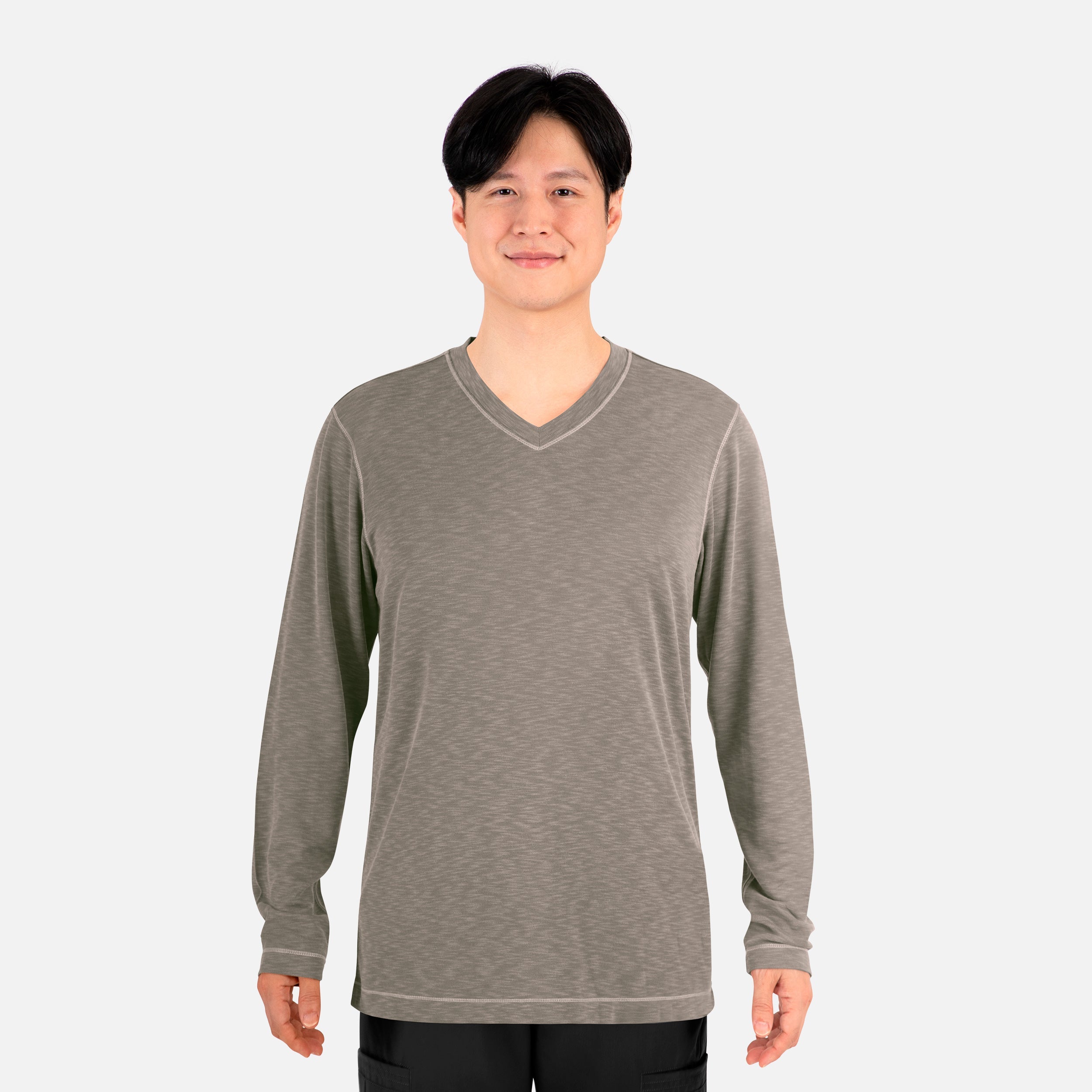 Knit 6429 Men's Long Sleeve Modal Tee Taupe