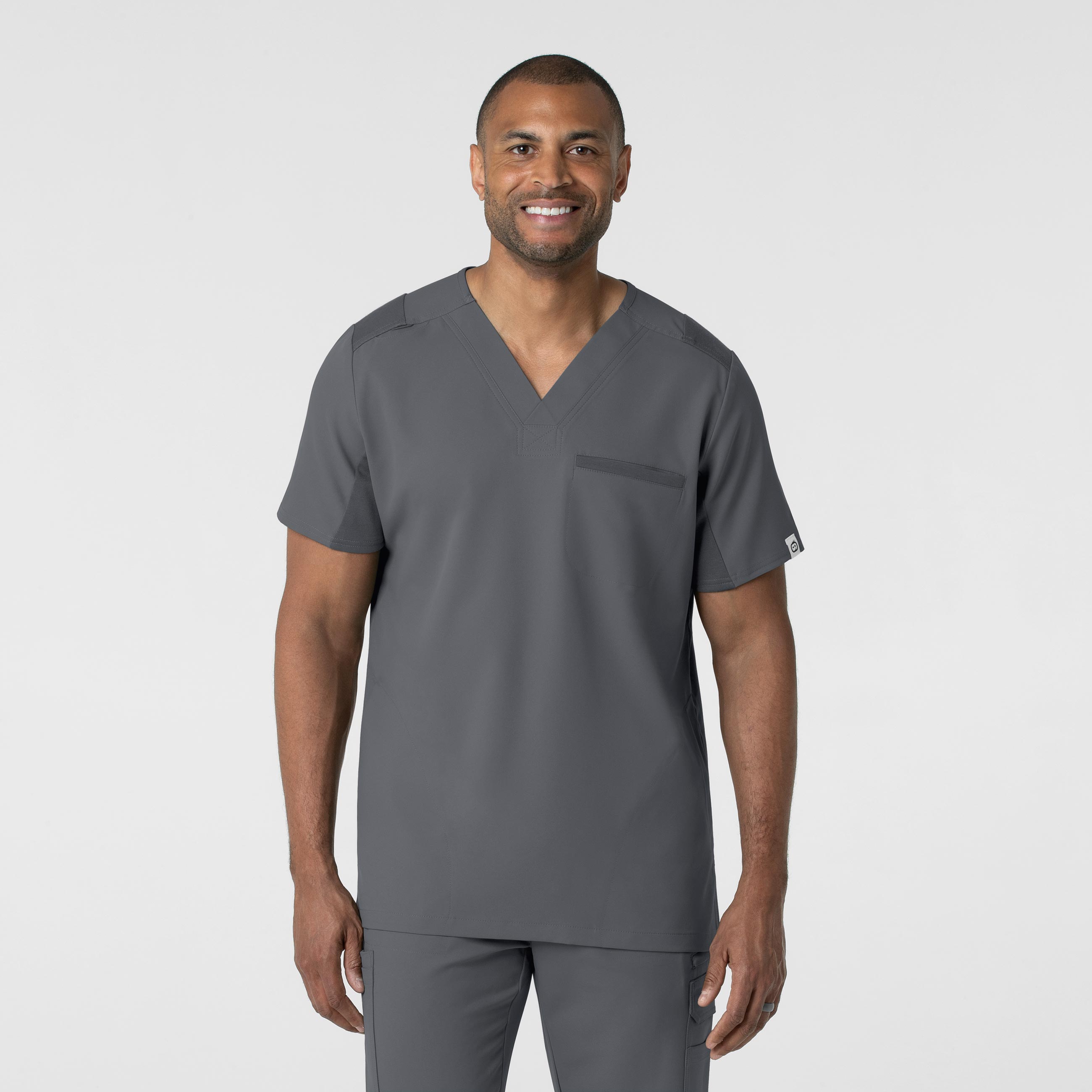 Thrive 6622 Men's Utility V-Neck Scrub Top Pewter