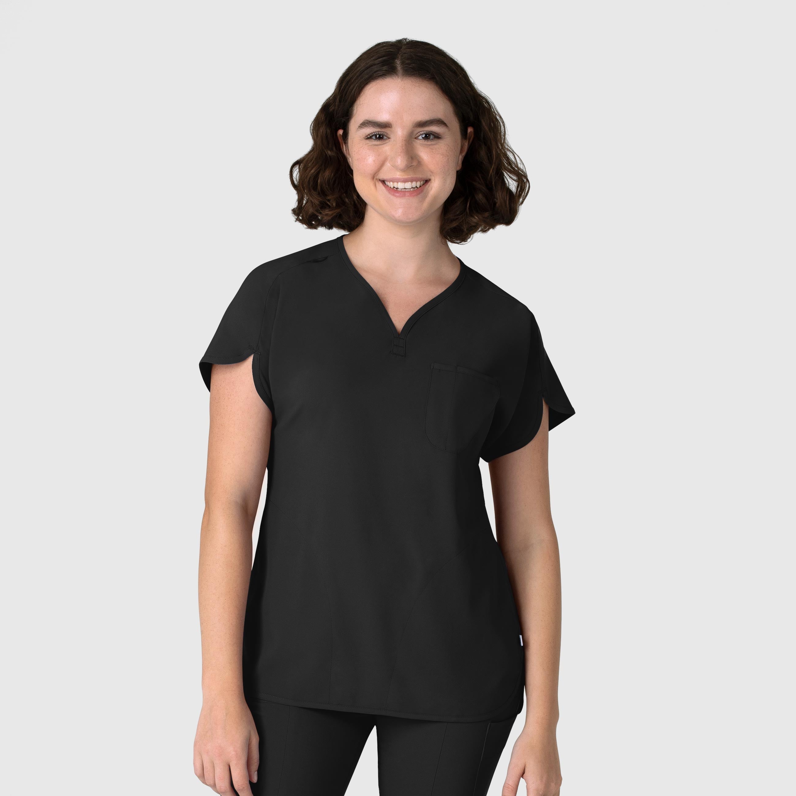 RENEW 6634 Dolman Scrub Top Black