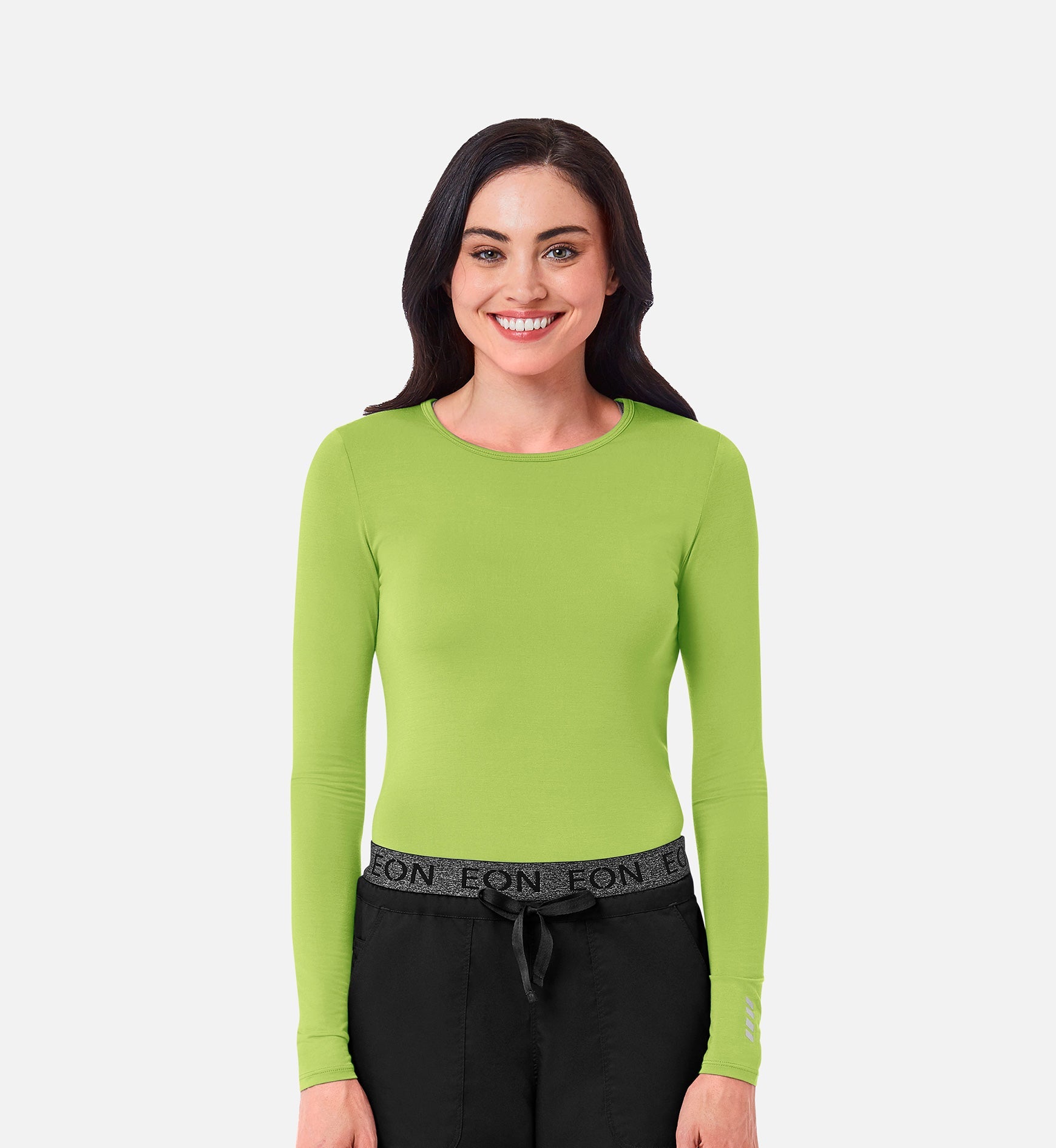 Knit 6709 Coolmax Long Sleeve Under Scrub Tee Apple