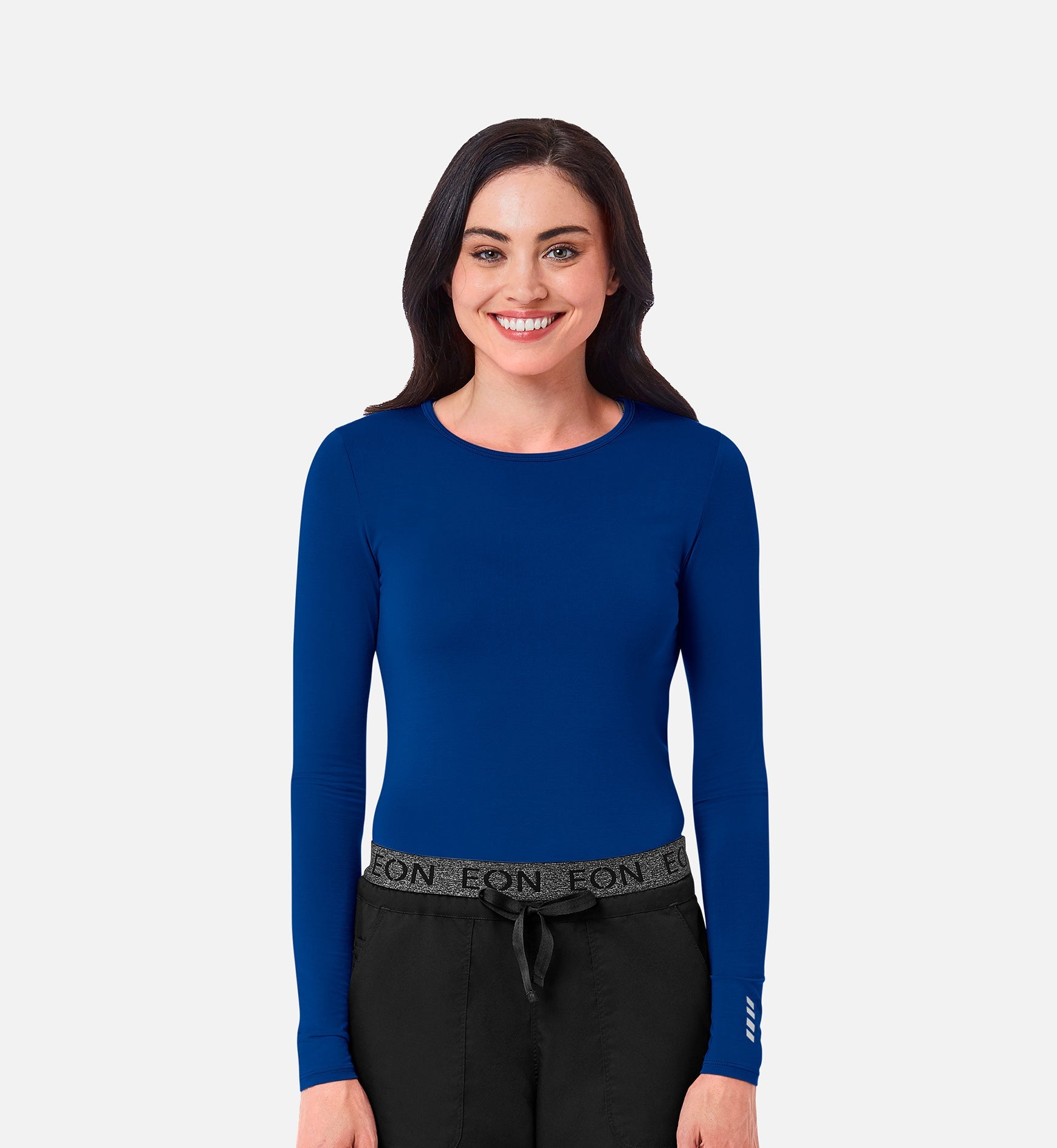 Knit 6709 Coolmax Long Sleeve Under Scrub Tee Royal Blue