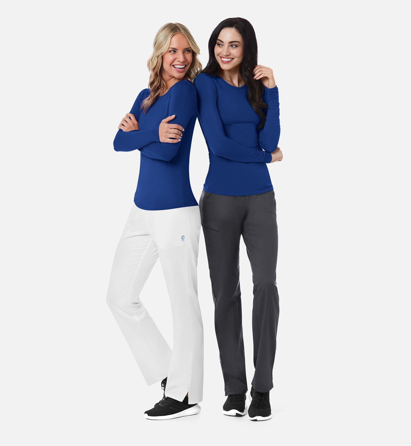 Knit 6709 Coolmax Long Sleeve Under Scrub Tee Royal Blue