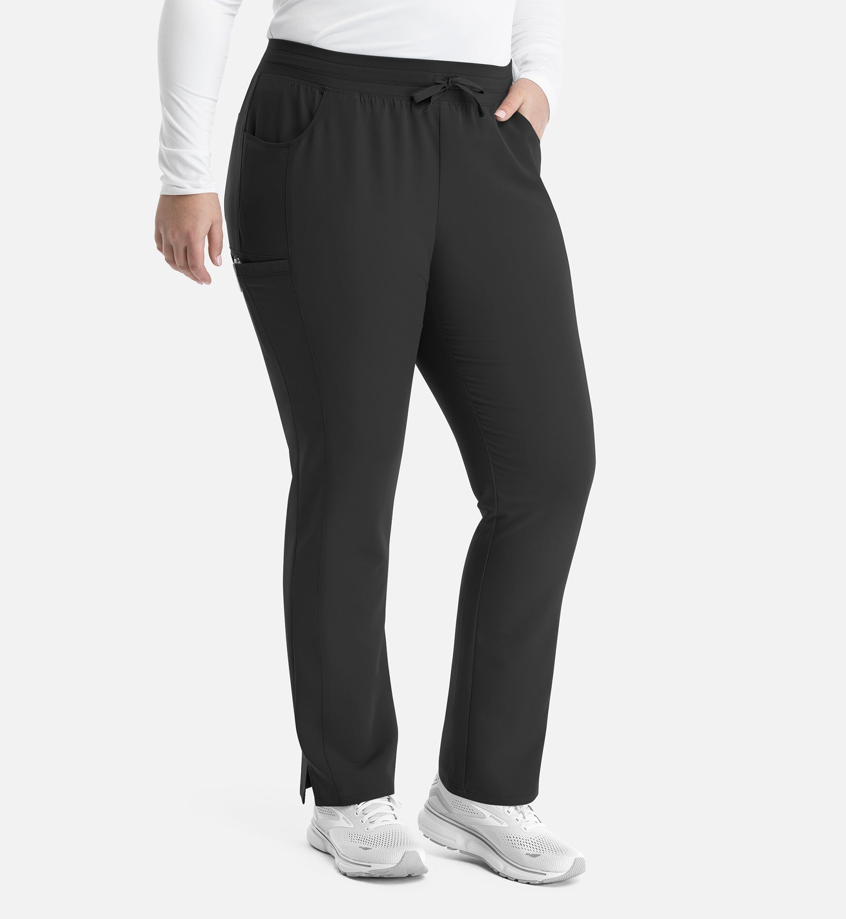 Matrix Pro 6901 Women's Yoga Waistband Tapered Pants Black