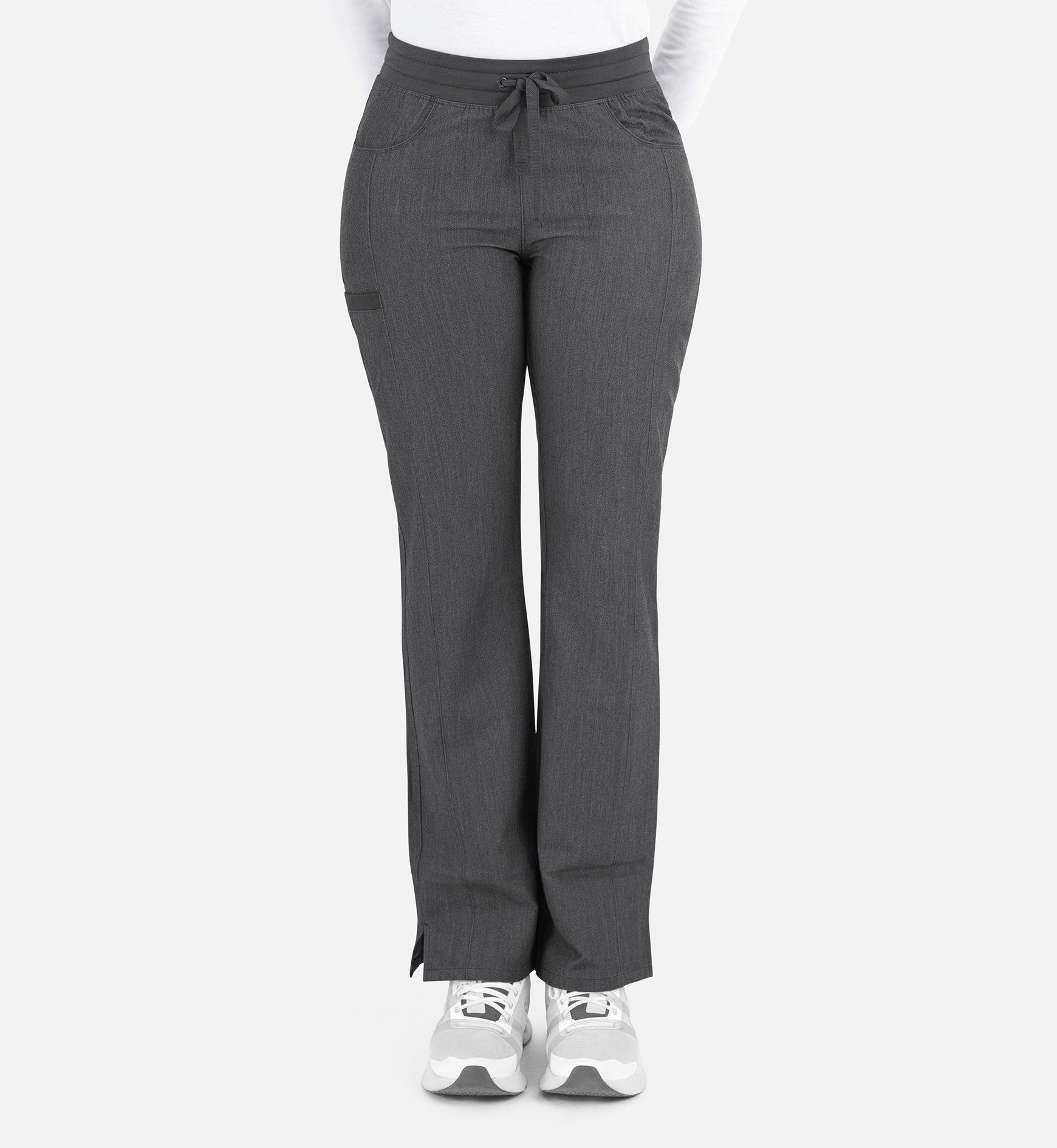 Matrix Pro 6901 Women's Yoga Waistband Tapered Pants Heather Grey