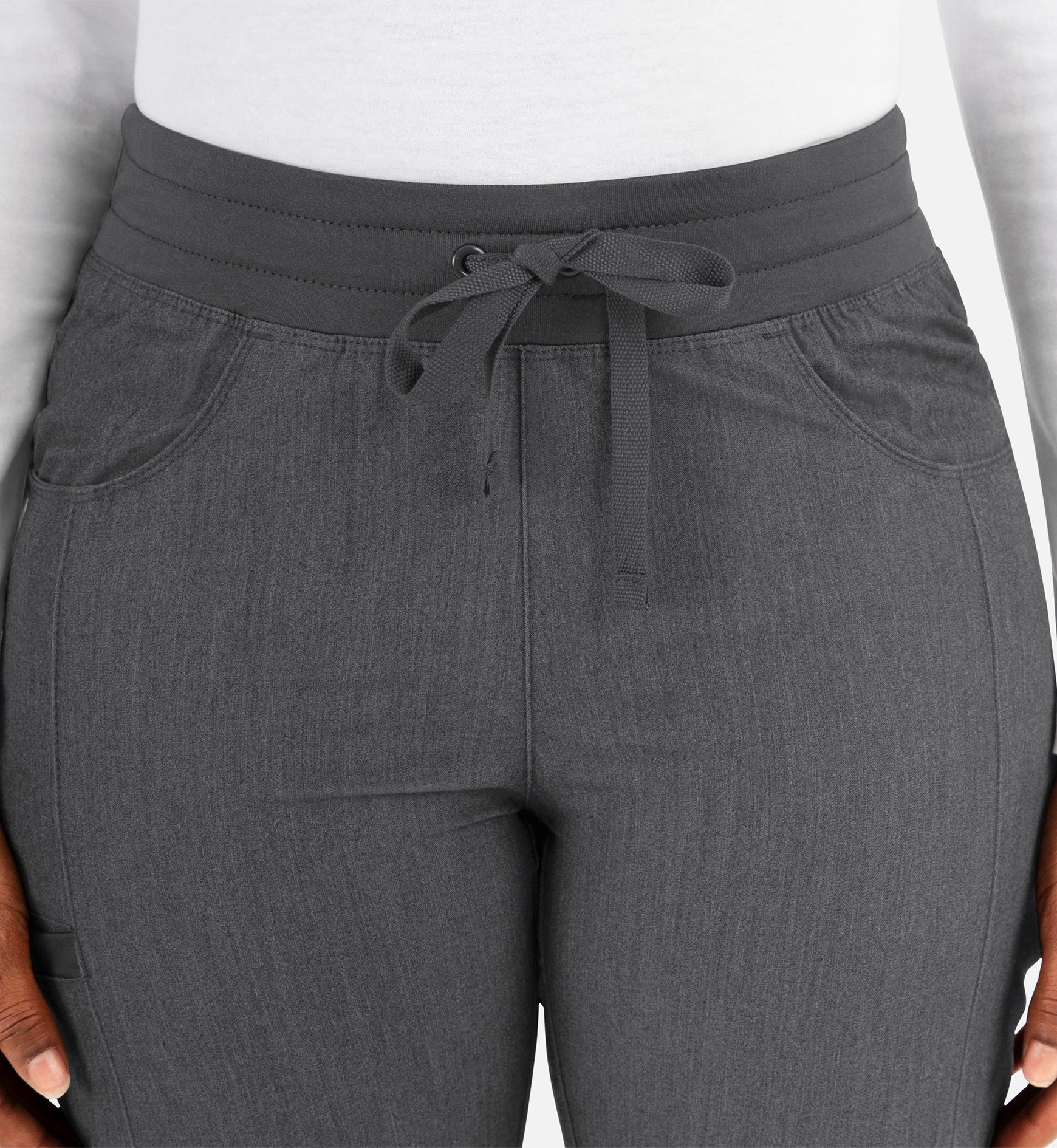 Matrix Pro 6901 Women's Yoga Waistband Tapered Pants Heather Grey