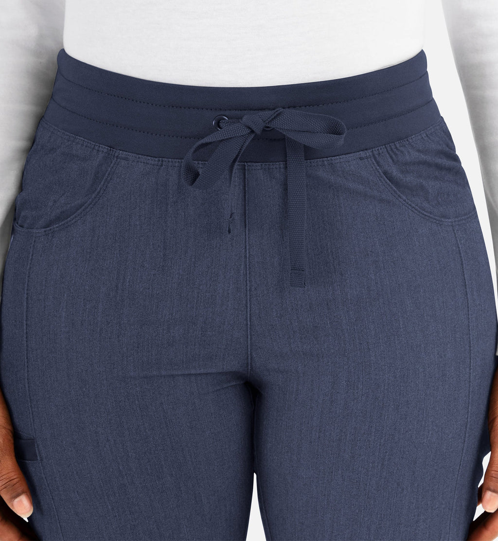 Matrix Pro 6901 Women's Yoga Waistband Tapered Pants Heather Navy