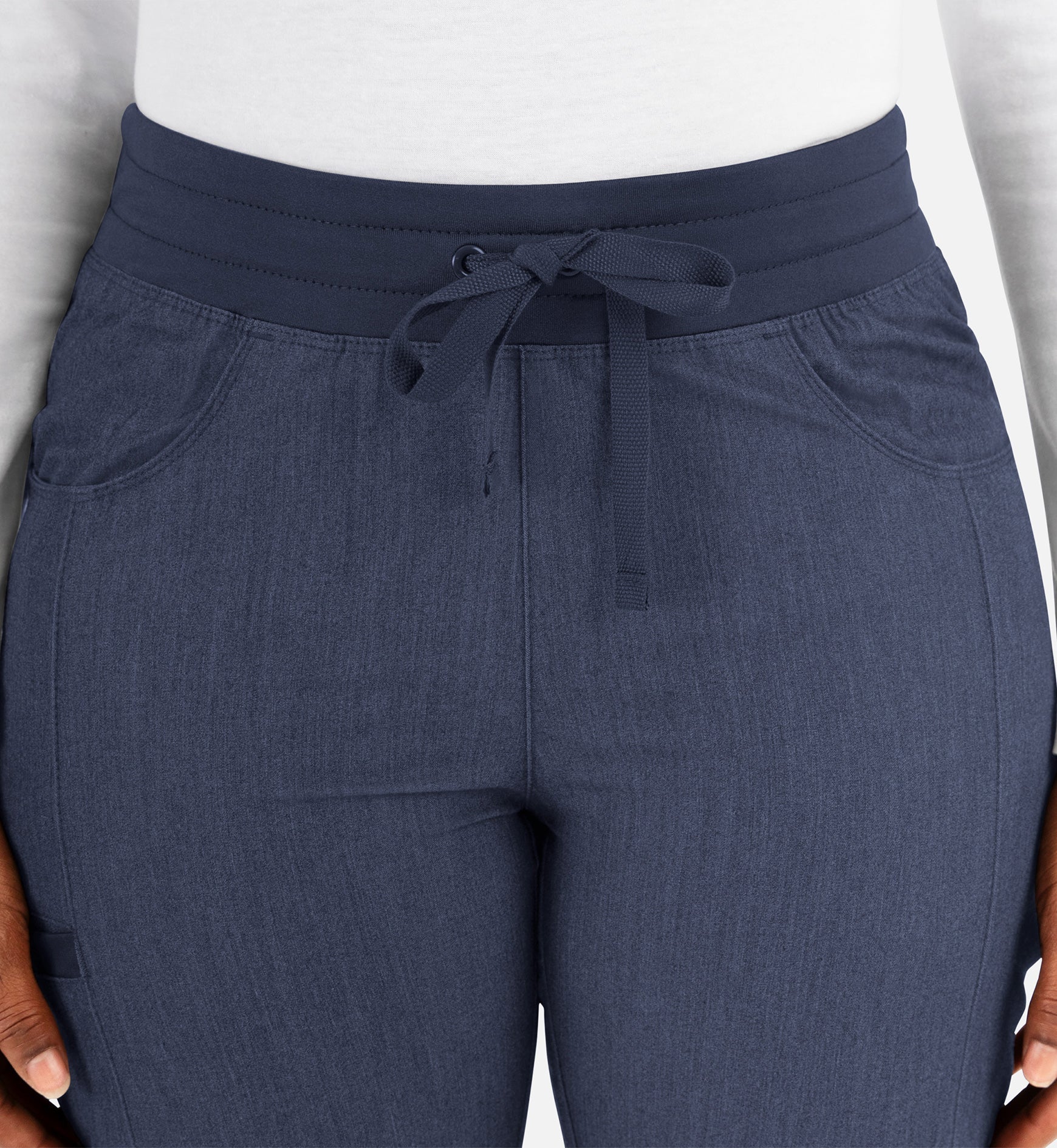Matrix Pro 6901 Women's Yoga Waistband Tapered Pants Heather Navy