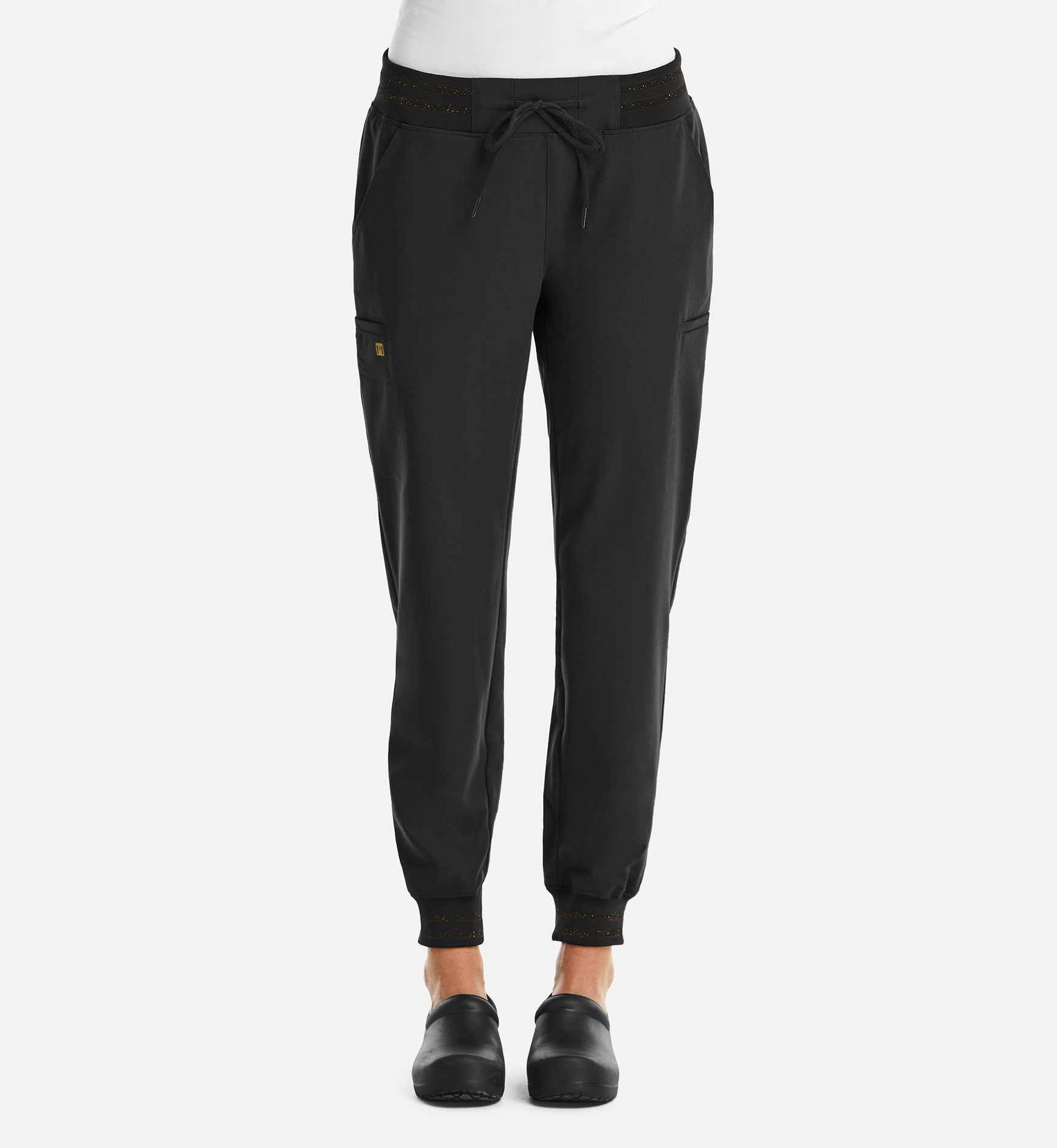 Matrix Pro 6902 Women's Full Waist Jogger With Metallic Detail Black