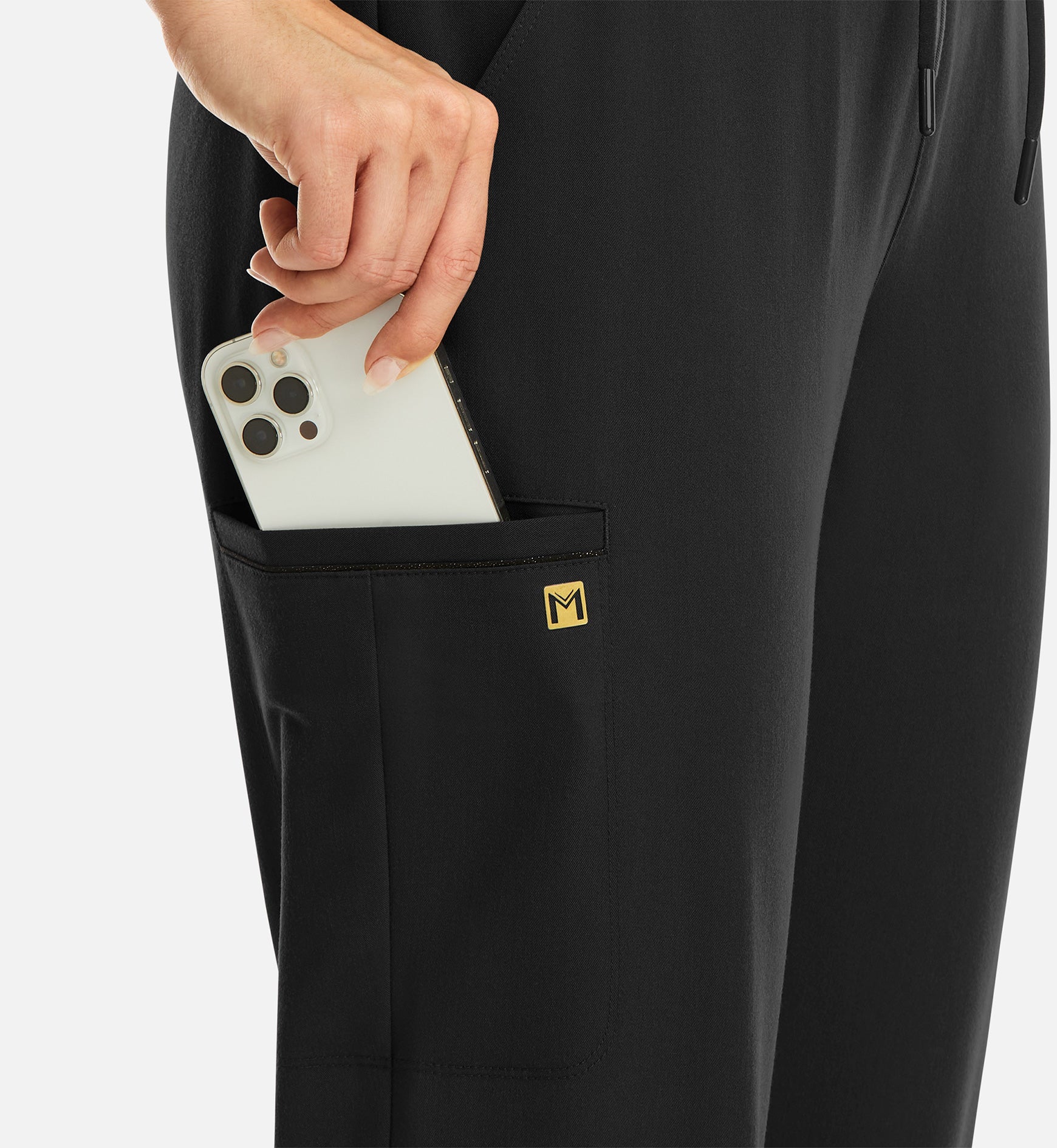 Matrix Pro 6902 Women's Full Waist Jogger With Metallic Detail Black