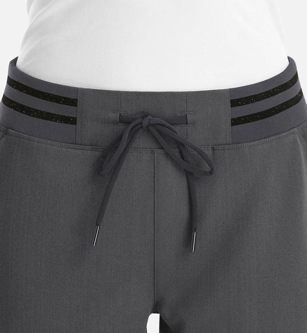 Matrix Pro 6902 Women's Full Waist Jogger With Metallic Detail Heather Grey