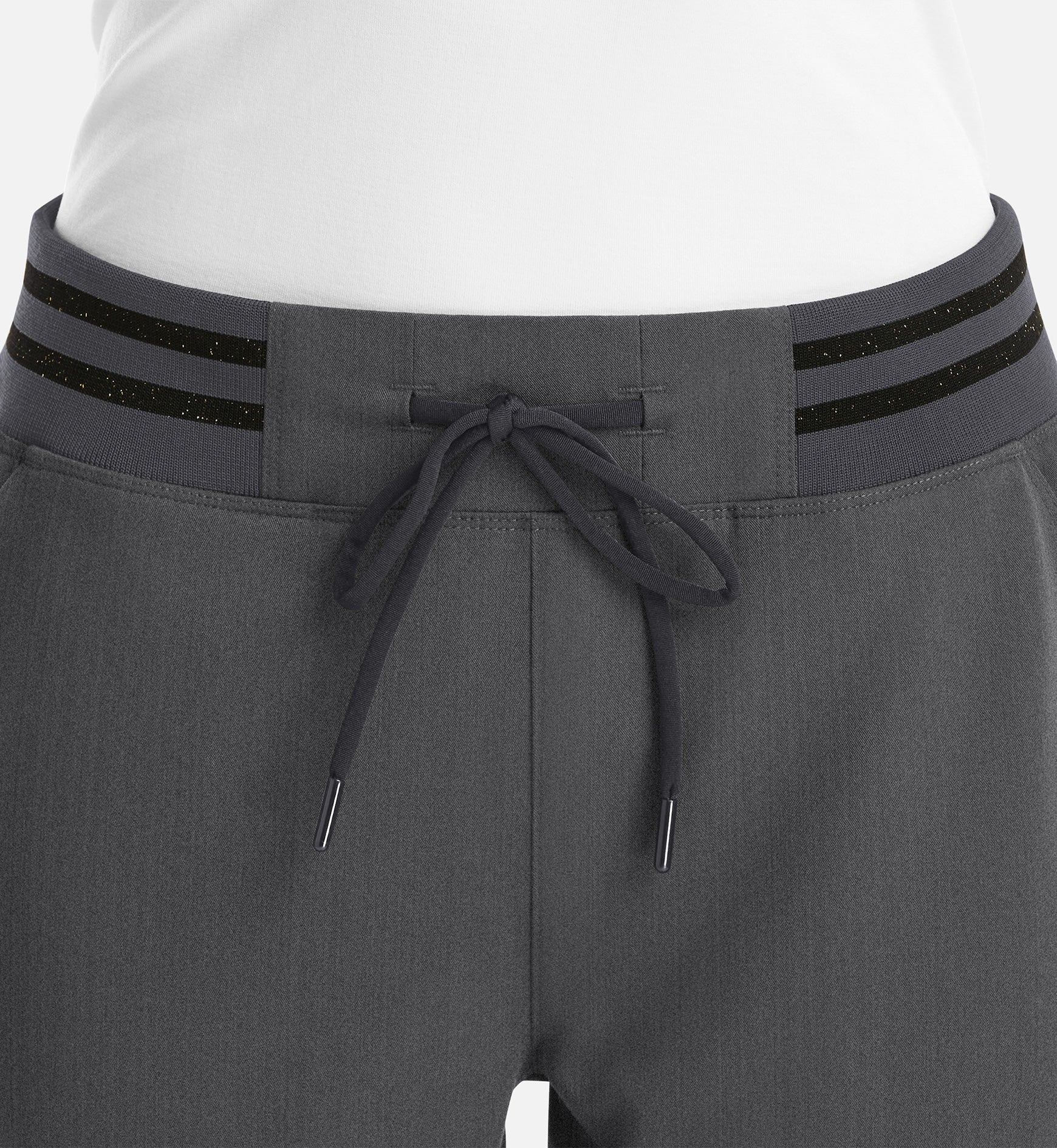 Matrix Pro 6902 Women's Full Waist Jogger With Metallic Detail Heather Grey
