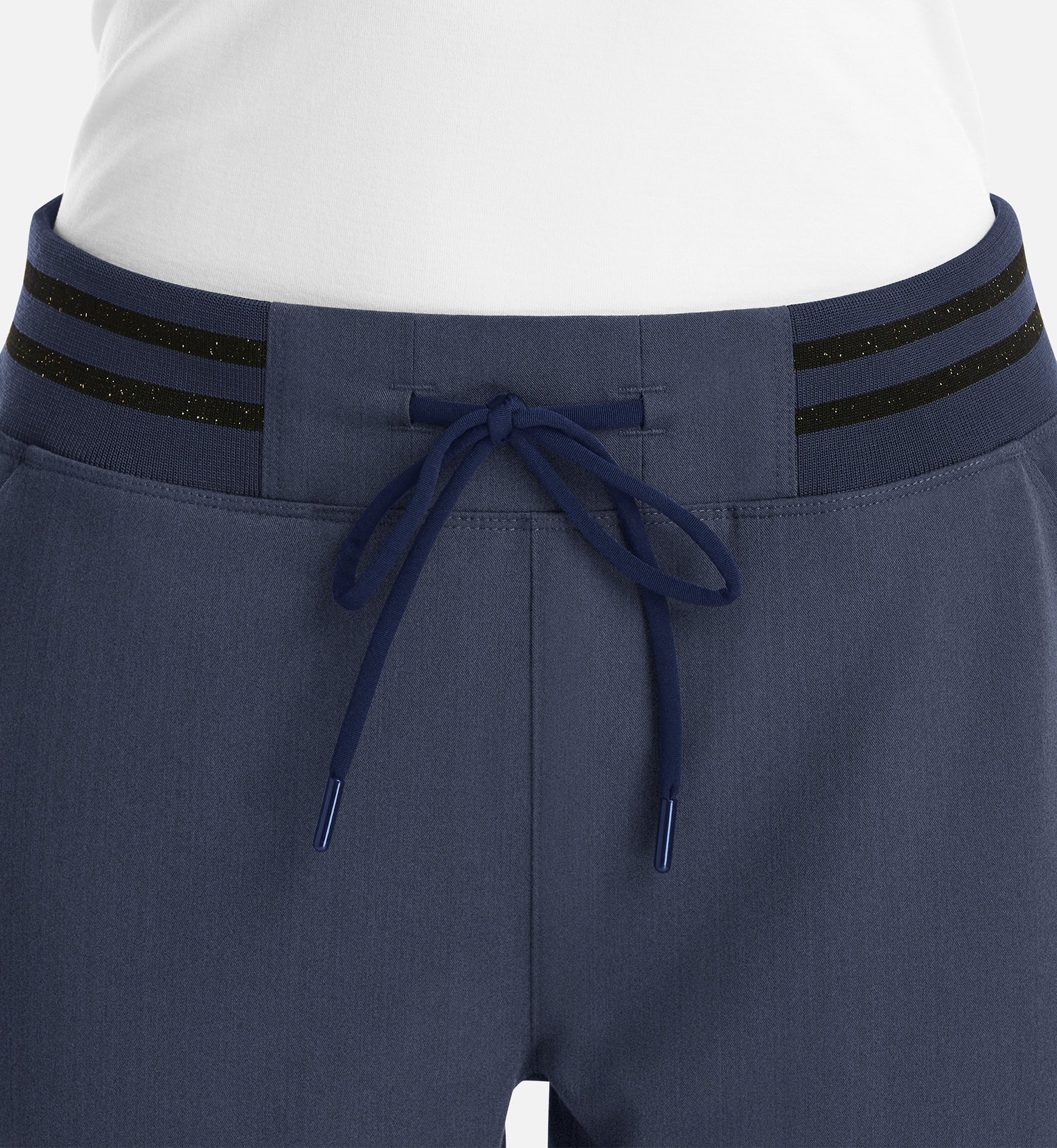 Matrix Pro 6902 Women's Full Waist Jogger With Metallic Detail Heather Navy