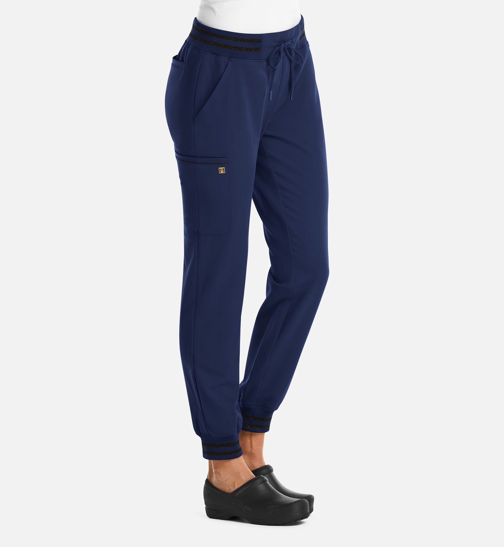 Matrix Pro 6902 Women's Full Waist Jogger With Metallic Detail Navy