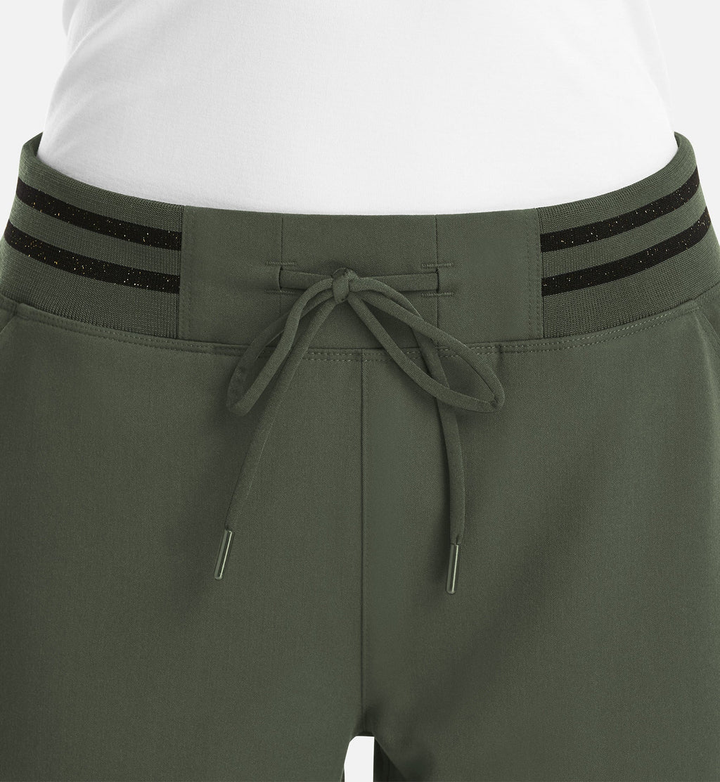 Matrix Pro 6902 Women's Full Waist Jogger With Metallic Detail Olive