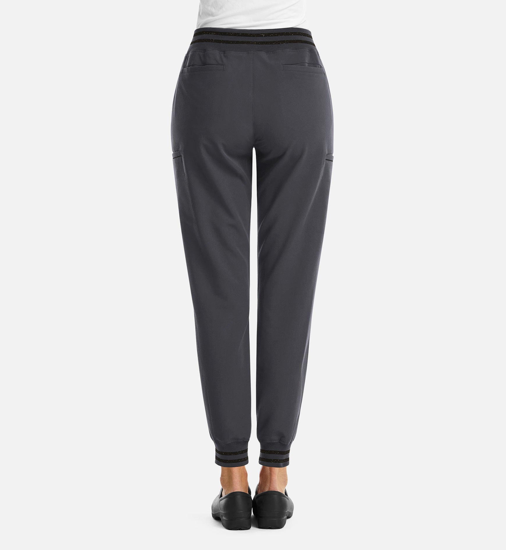 Matrix Pro 6902 Women's Full Waist Jogger With Metallic Detail Pewter