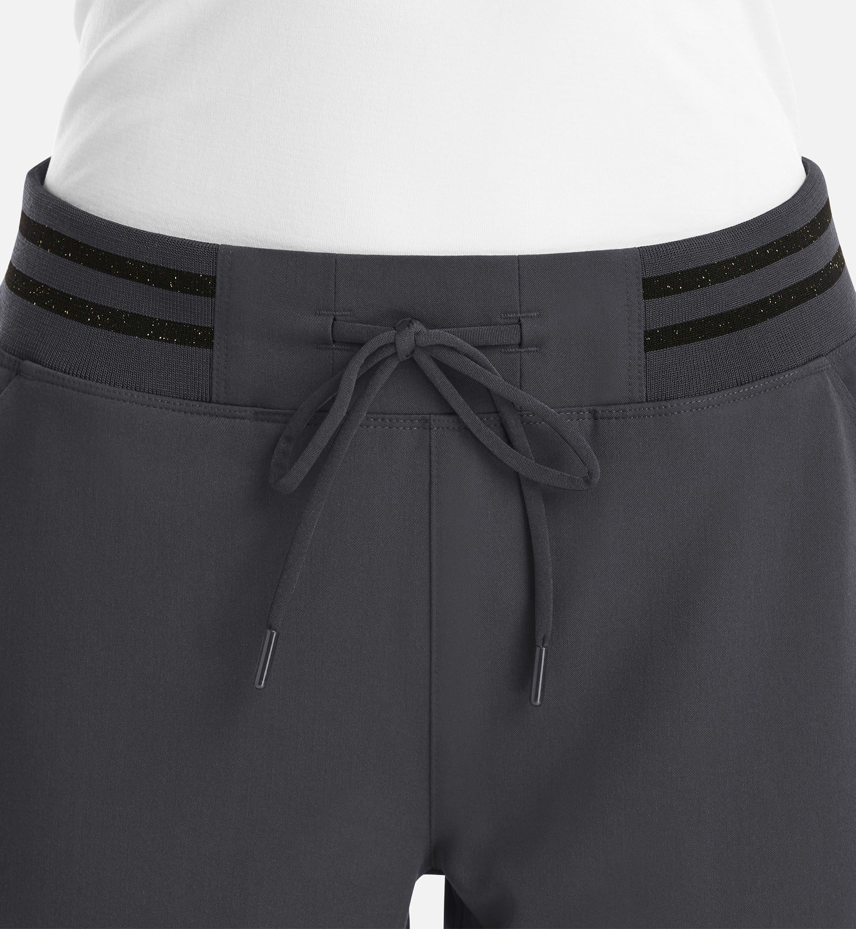 Matrix Pro 6902 Women's Full Waist Jogger With Metallic Detail Pewter