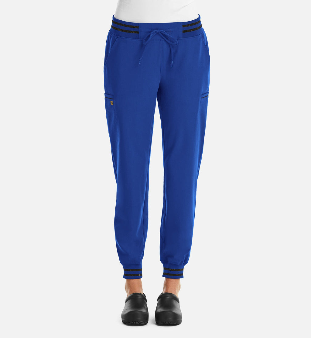 Matrix Pro 6902 Women's Full Waist Jogger With Metallic Detail Royal Blue