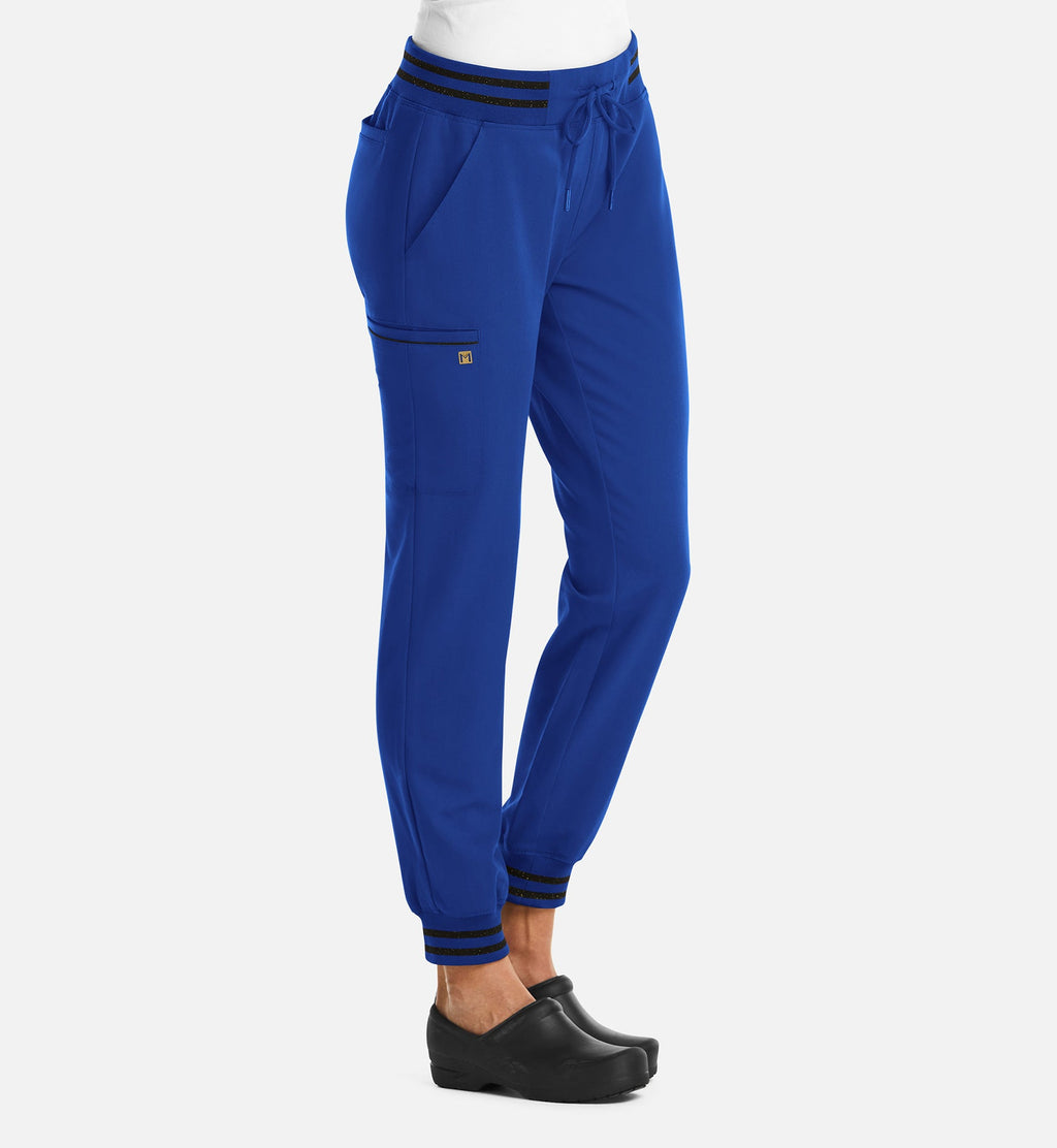Matrix Pro 6902 Women's Full Waist Jogger With Metallic Detail Royal Blue