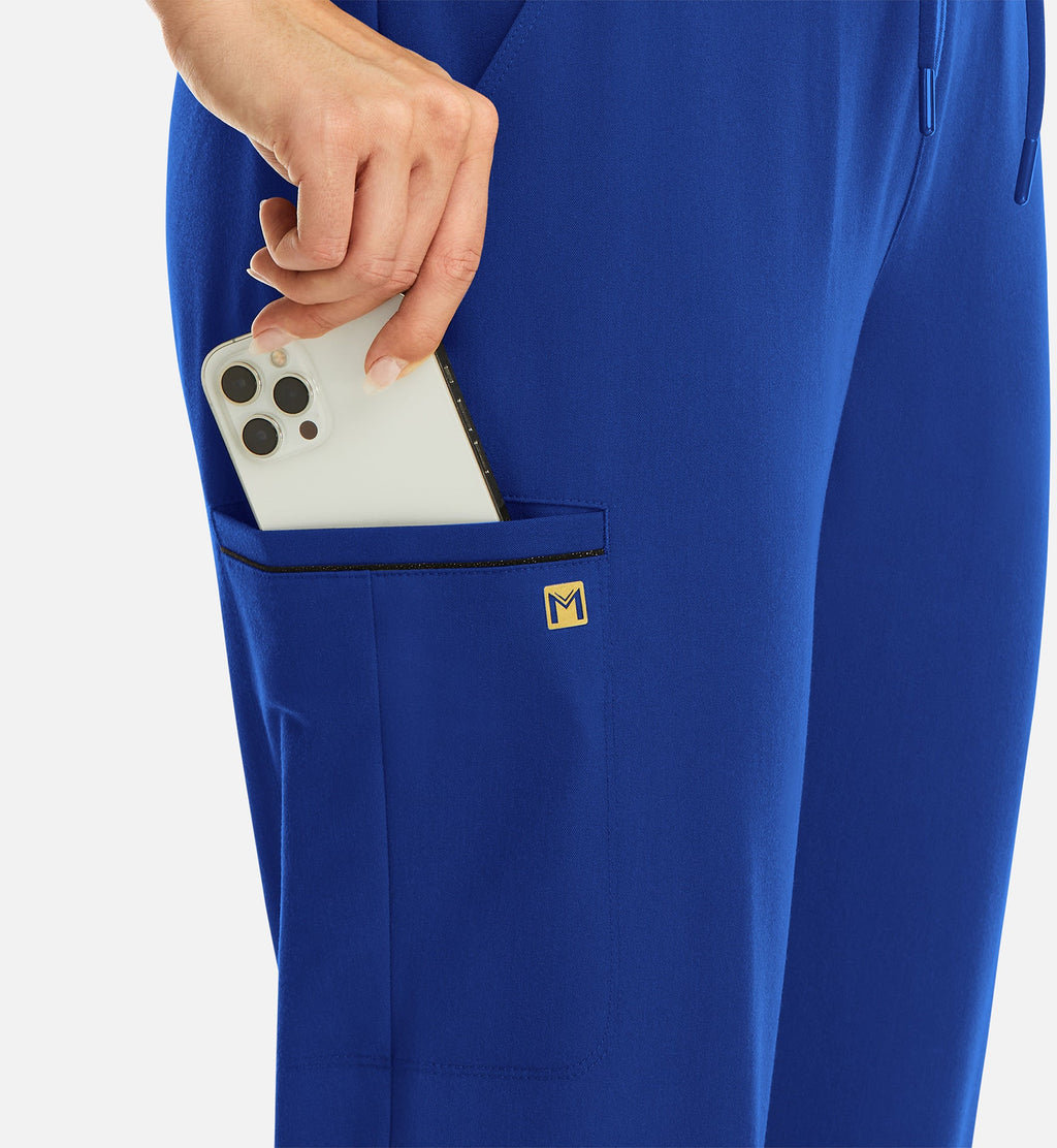 Matrix Pro 6902 Women's Full Waist Jogger With Metallic Detail Royal Blue