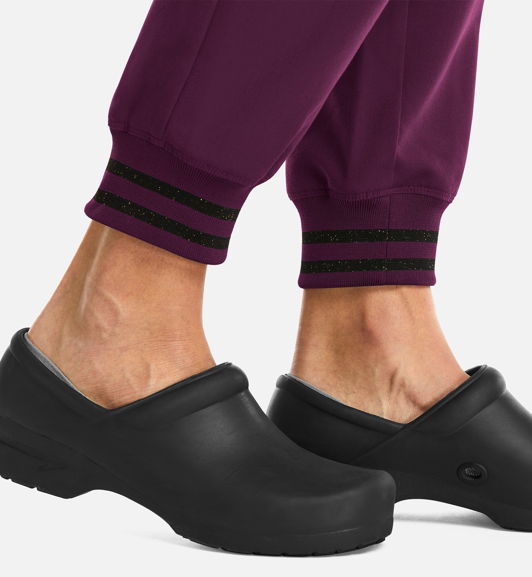 Matrix Pro 6902 Women's Full Waist Jogger With Metallic Detail Wine