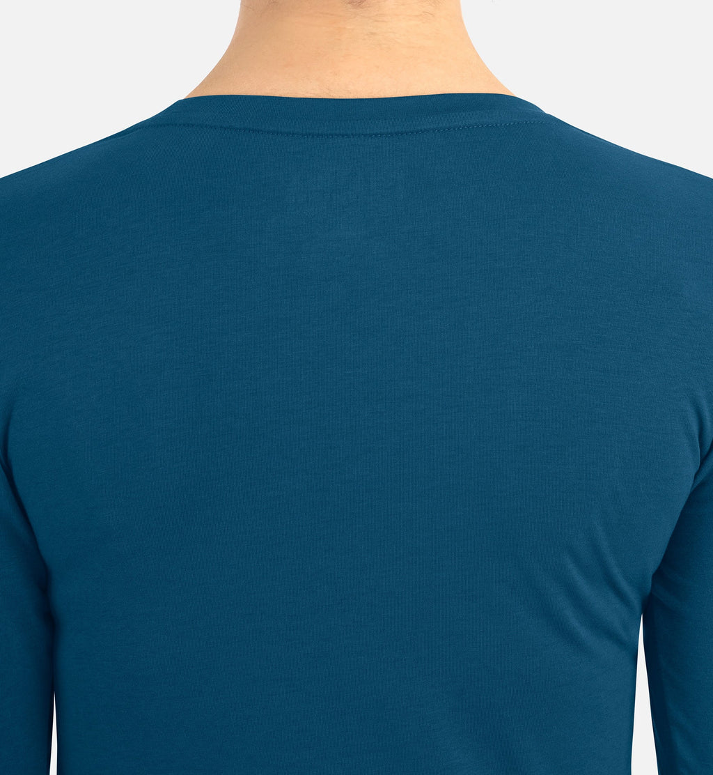 Bestee 6909 Women's Basic Long Sleeve Underscrub Tee Caribbean Blue