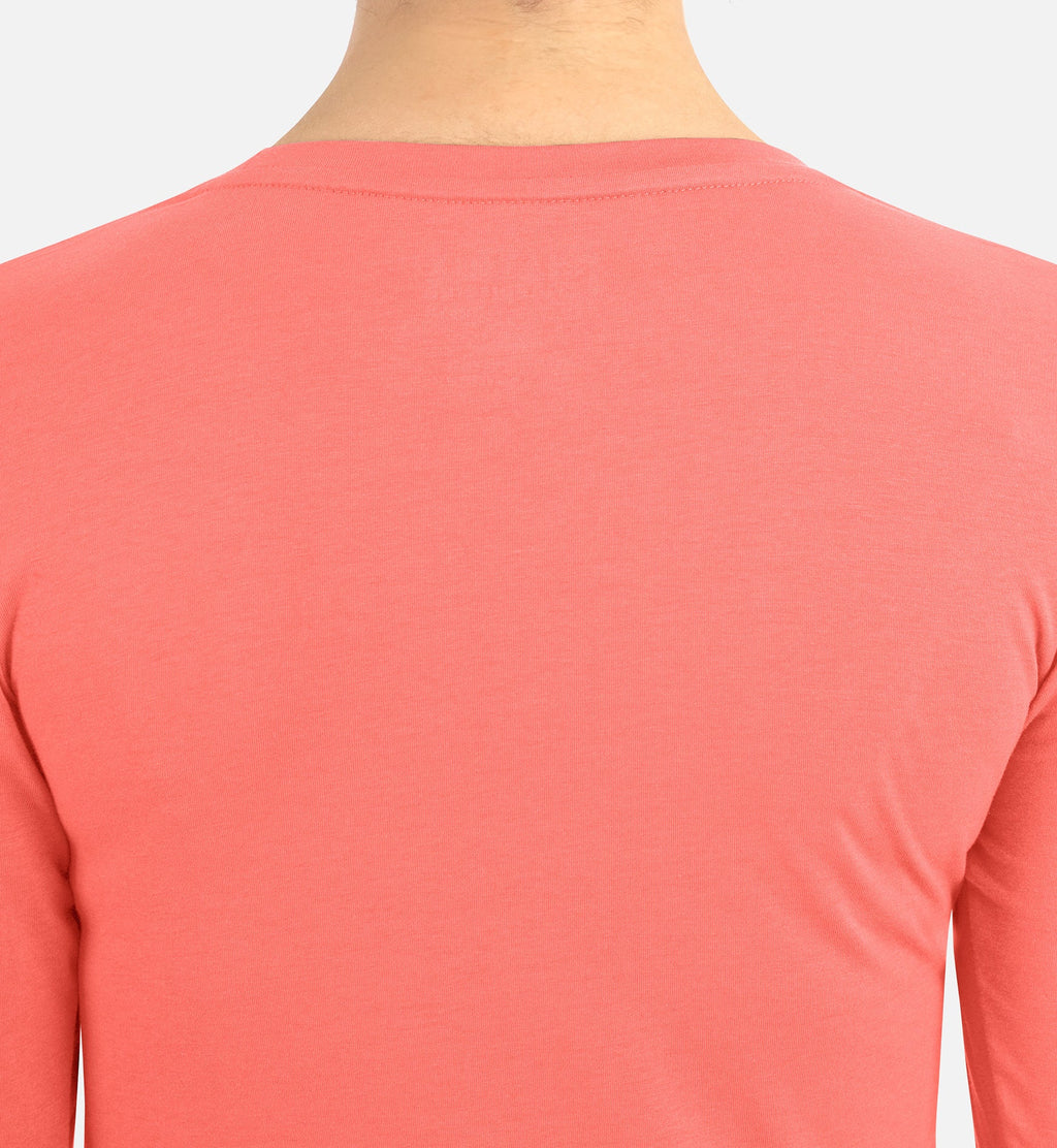 Bestee 6909 Women's Basic Long Sleeve Underscrub Tee Living Coral