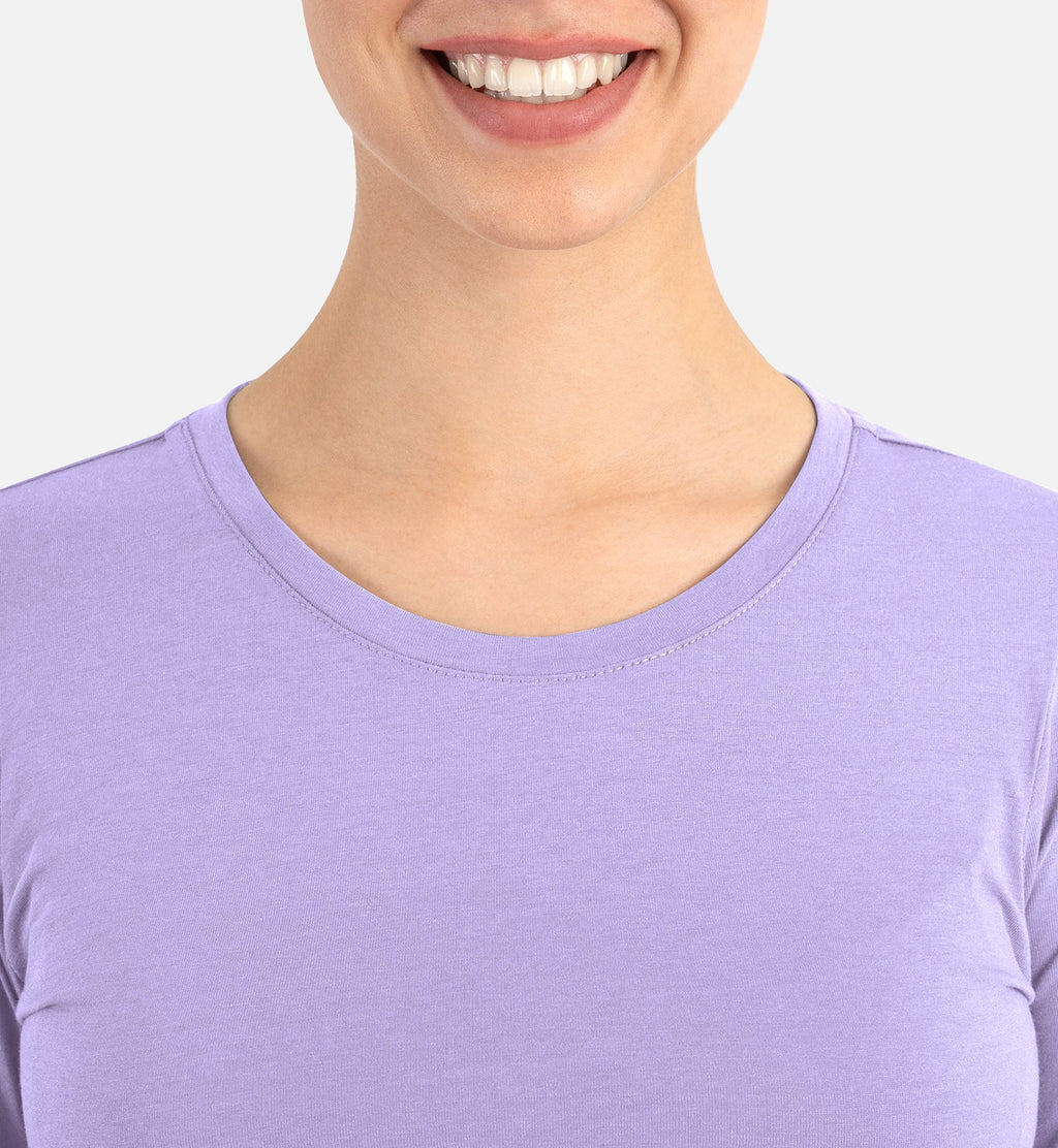 BESTEE 6909 Women’s Basic Long Sleeve Underscrub Tee Lavender