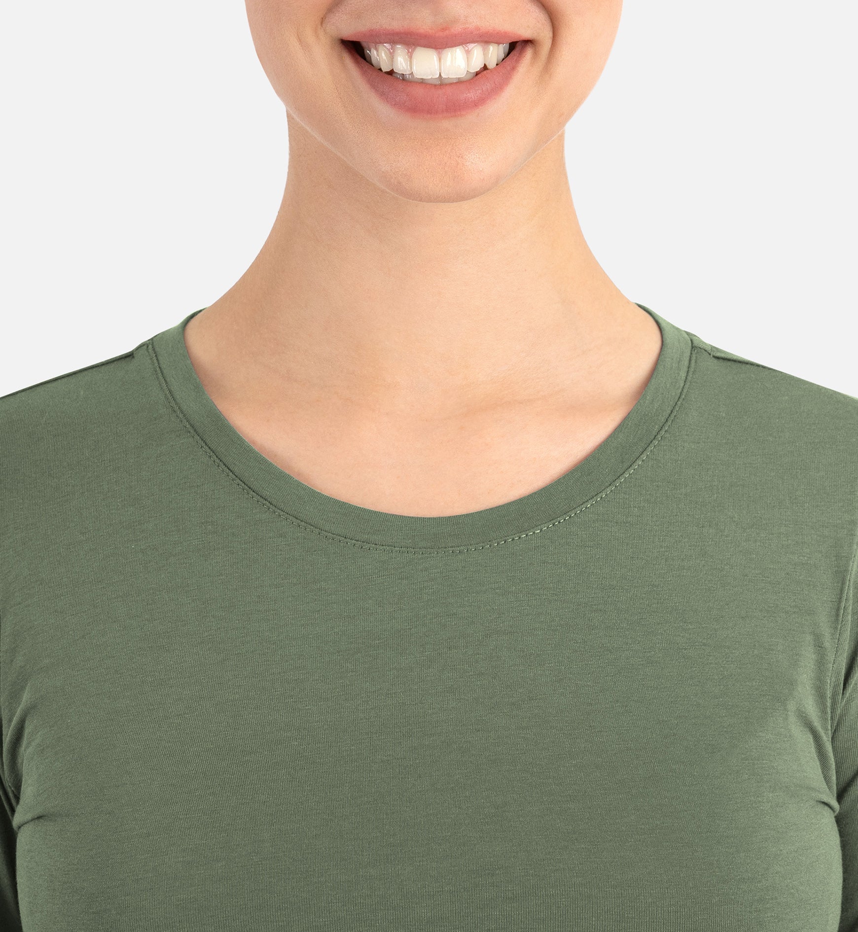 Bestee 6909 Women's Basic Long Sleeve Underscrub Tee Olive