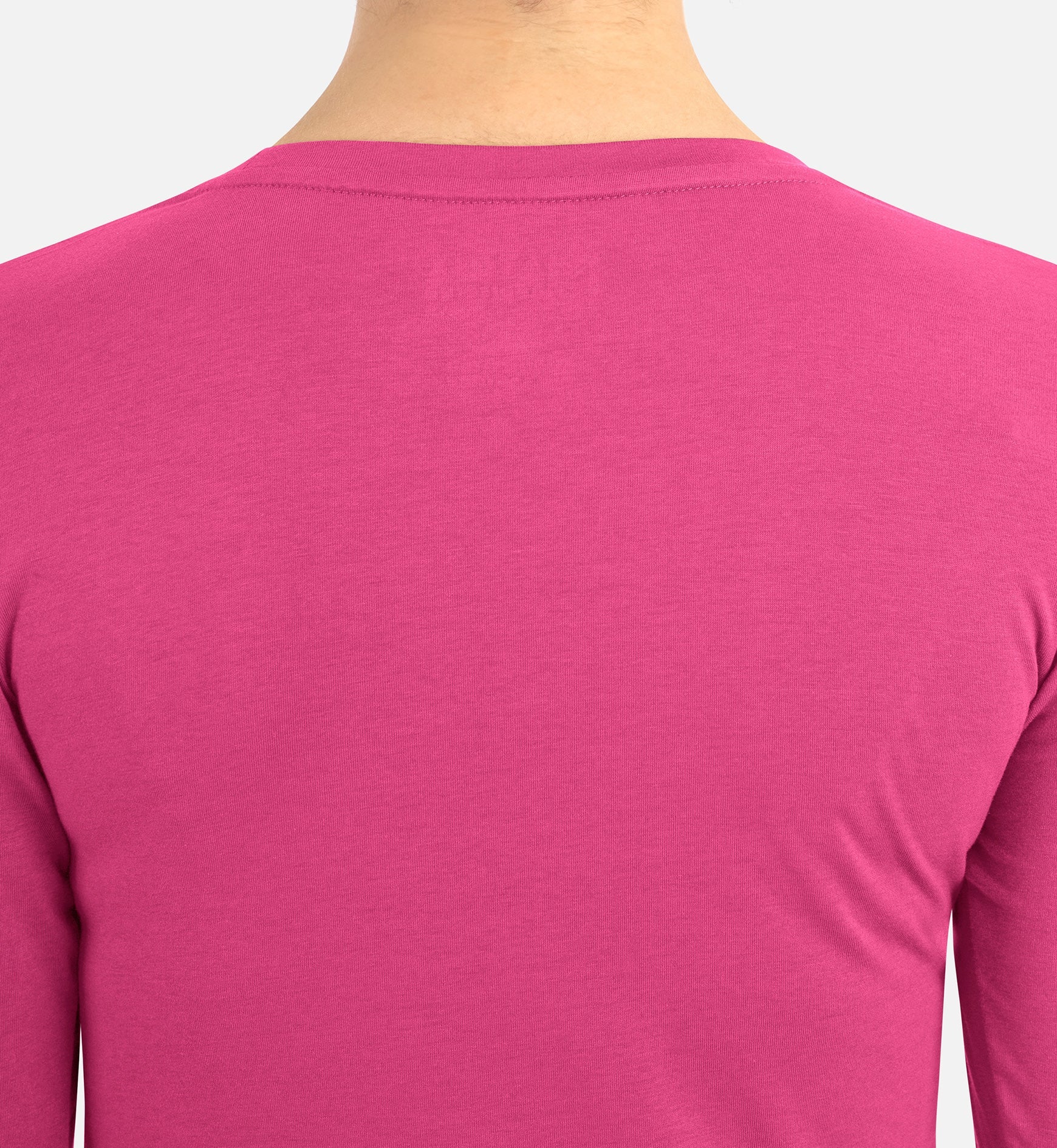 Bestee 6909 Women's Basic Long Sleeve Underscrub Tee Pink Peacock